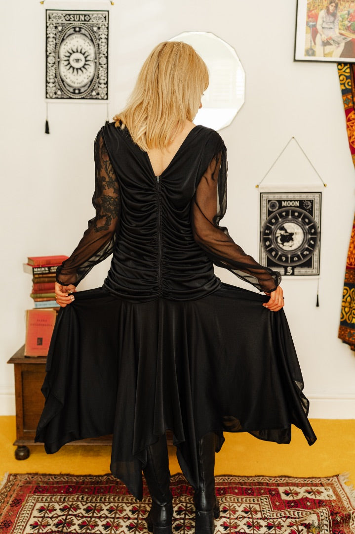 Vintage 80s Black Cocktail Dress