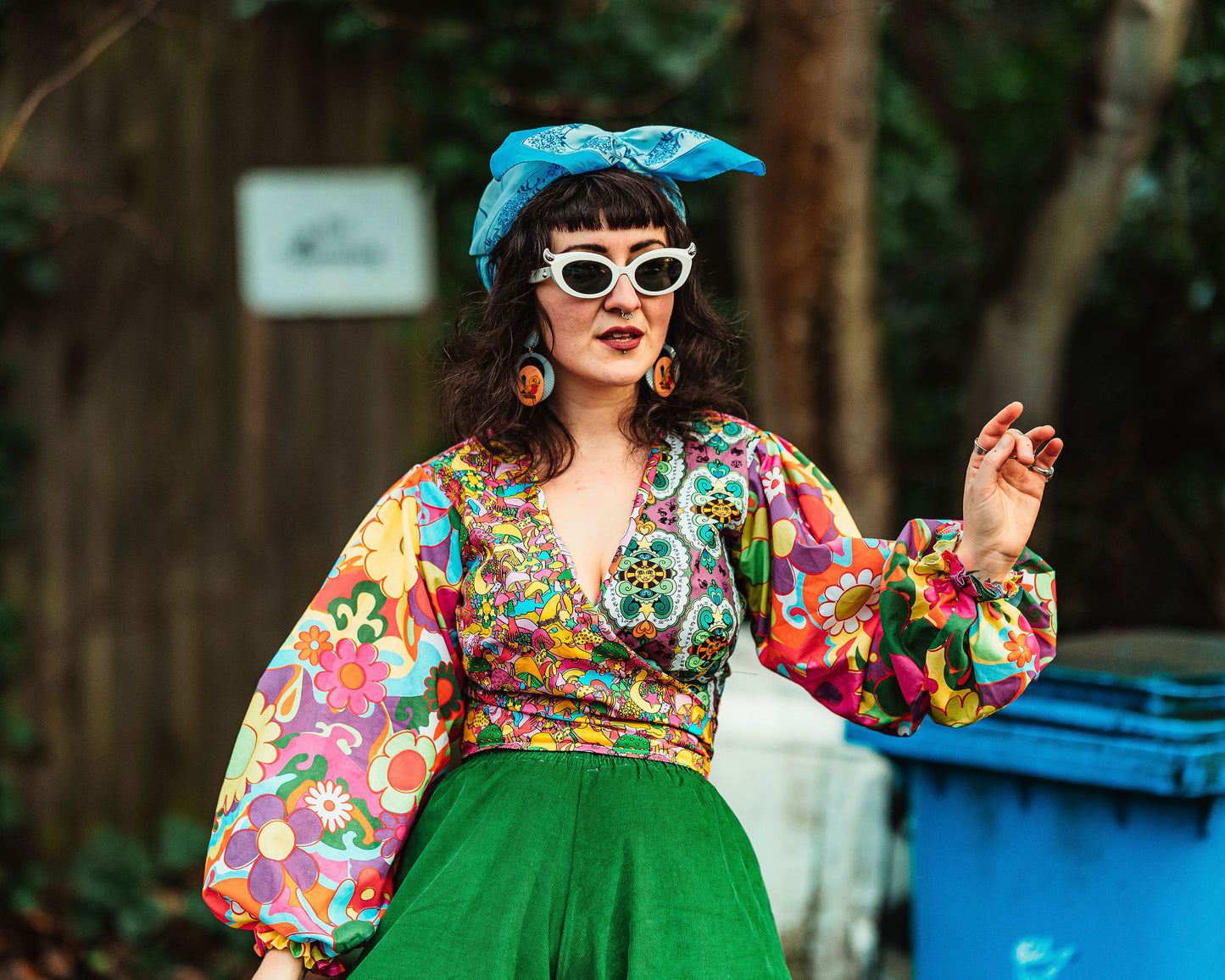 The Recycling Centre Patchwork Wrap Top