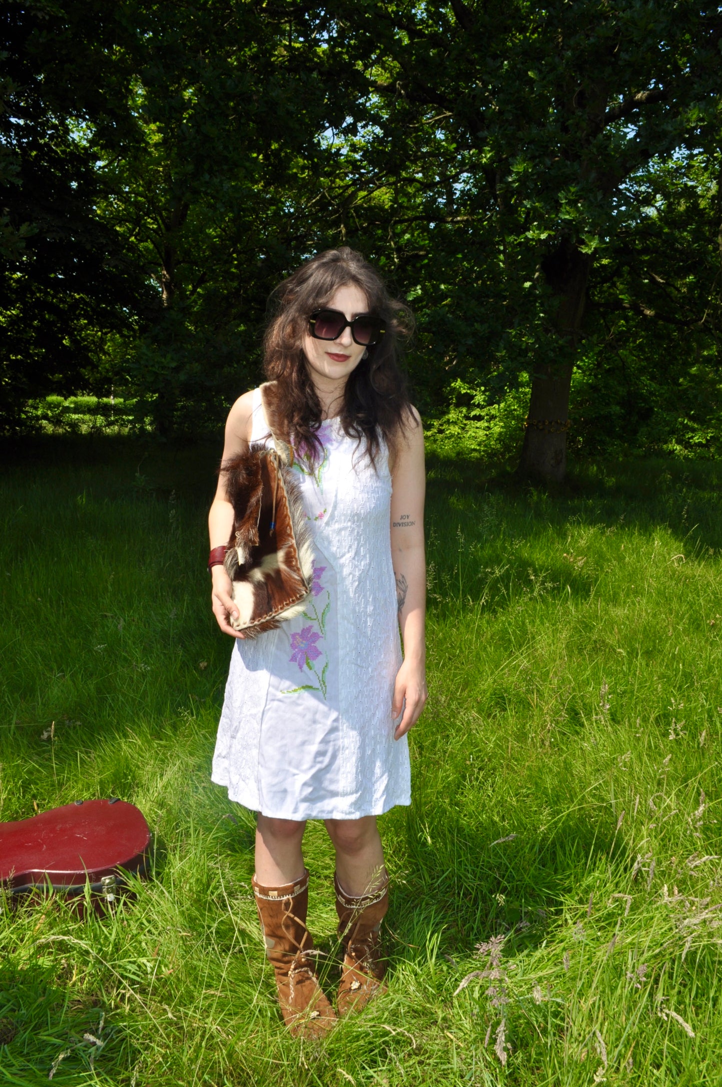 Vintage 60s Cow Hide Fur Bag