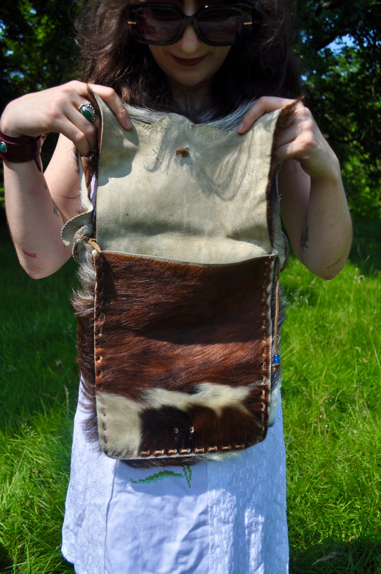 Vintage 60s Cow Hide Fur Bag