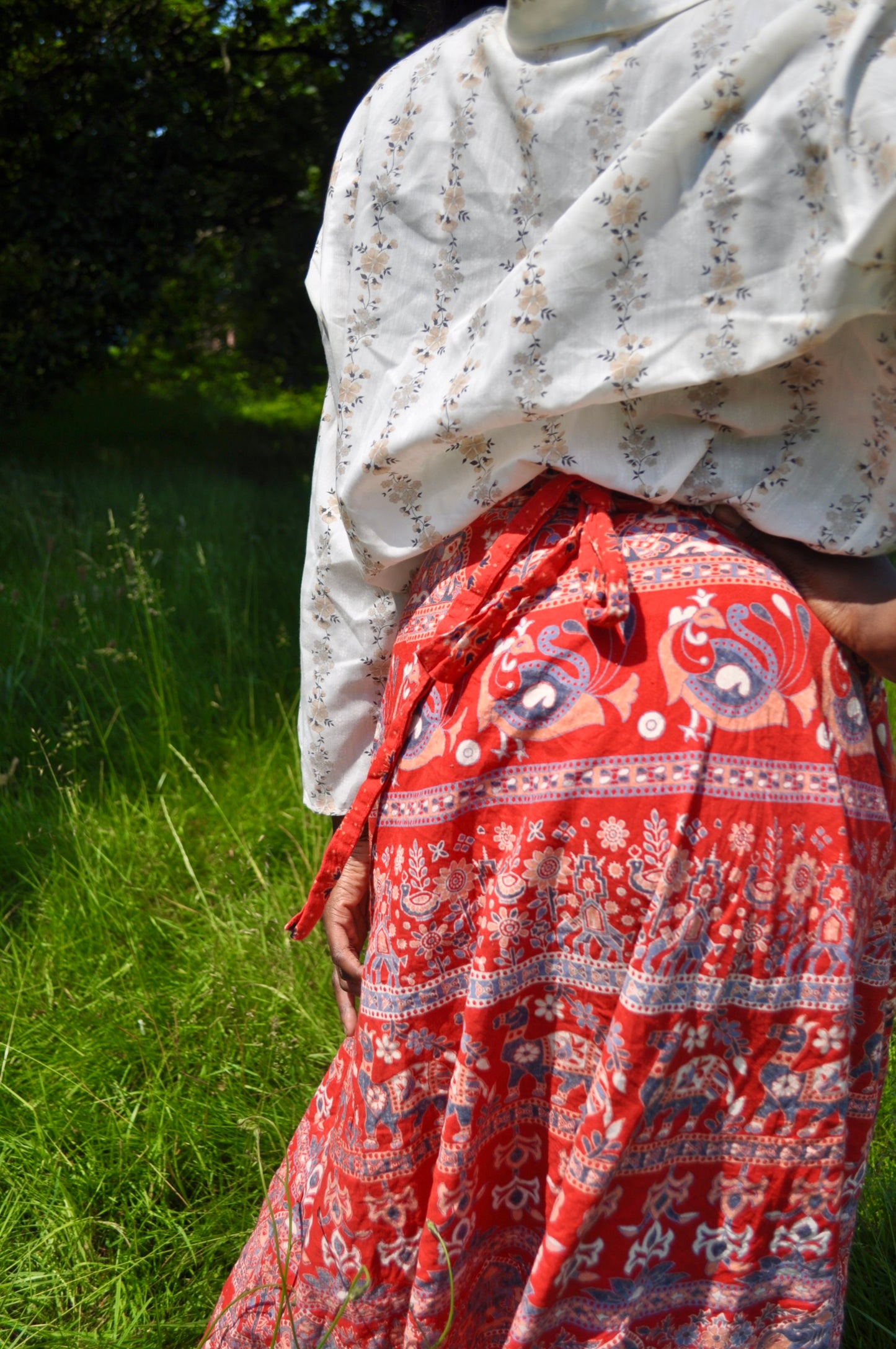Vintage 70s White Floral Shirt