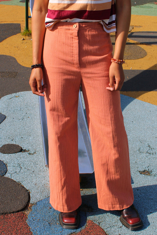 Vintage 70s Coral Orange Flares