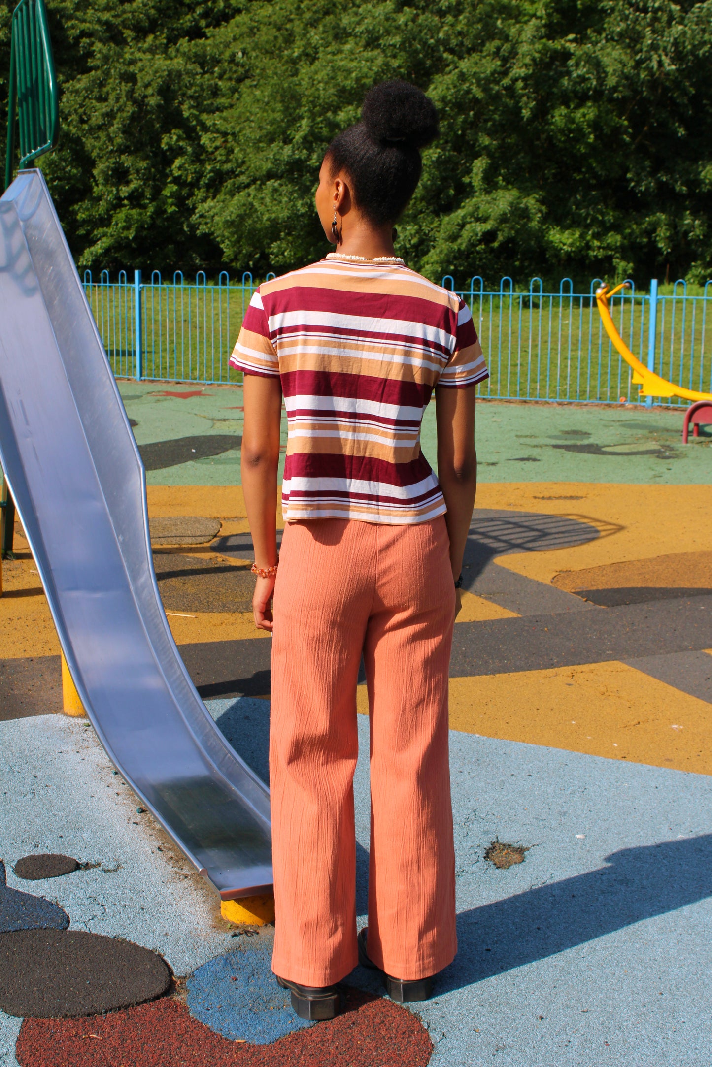 Vintage 70s Maroon Stripe T-Shirt