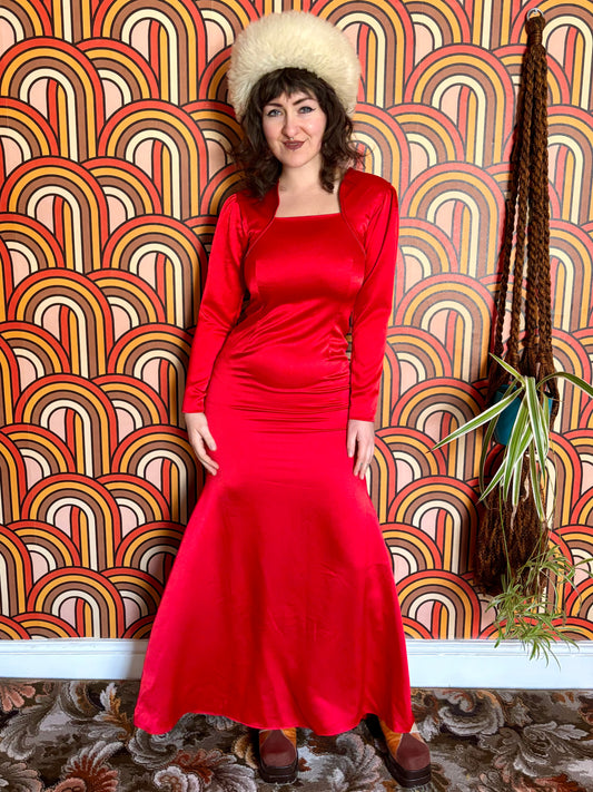 Vintage 90s Red Jessica Rabbit Maxi Dress