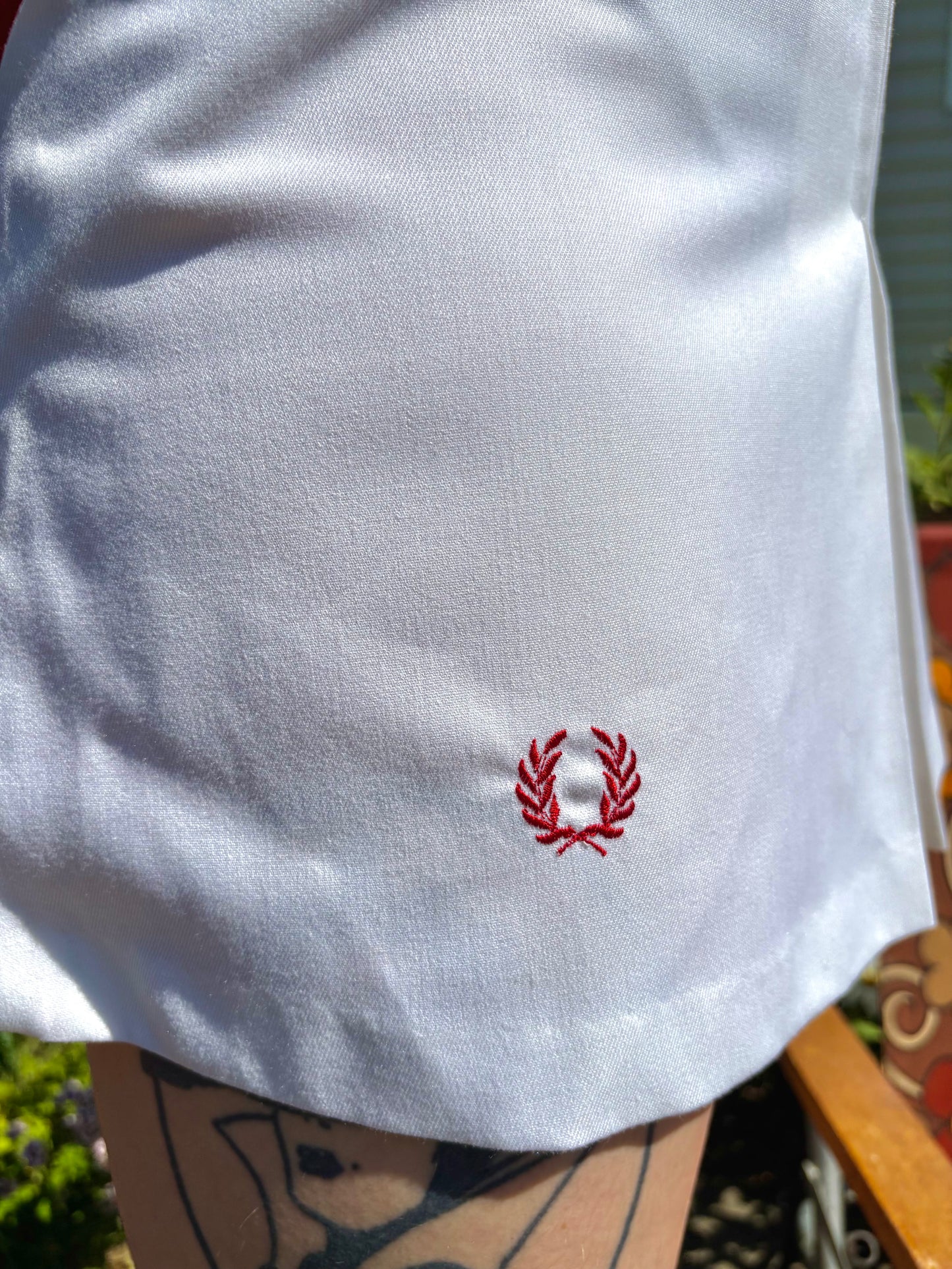 Vintage 70s White Fred Perry Tennis Skirt