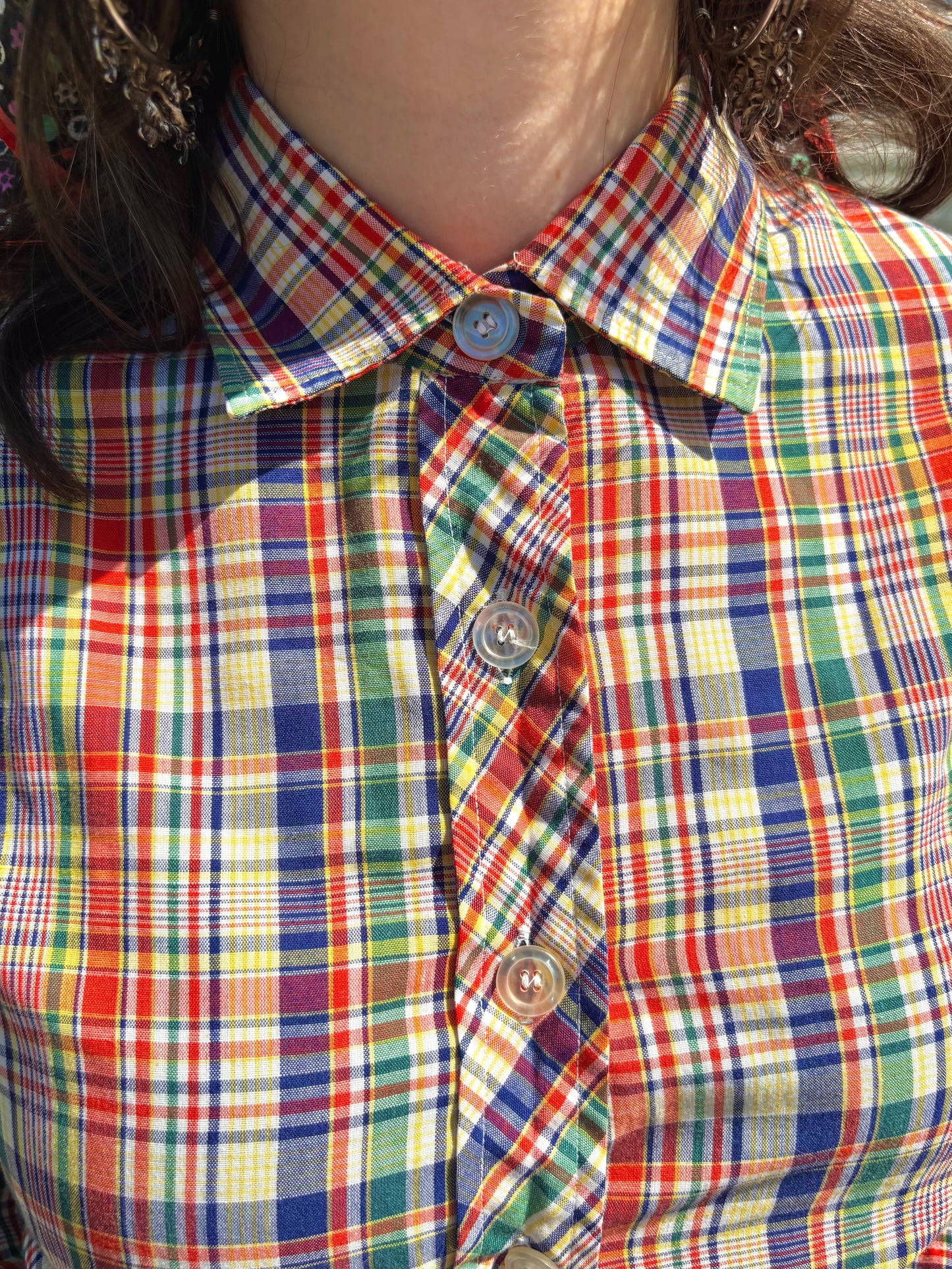 Vintage 70s Colourful Check Shirt