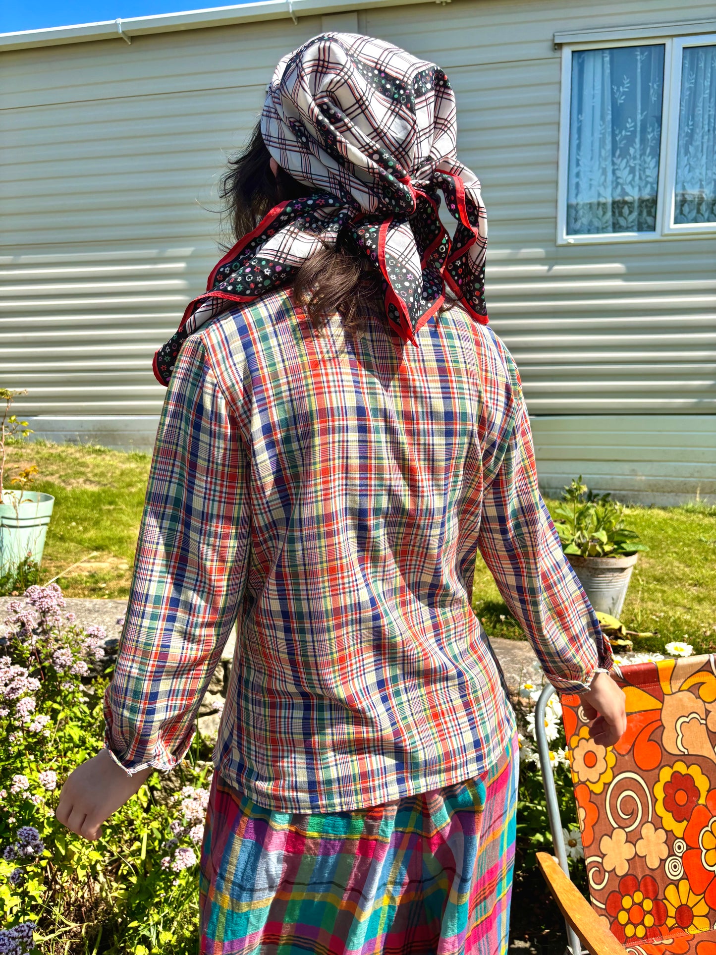 Vintage 70s Colourful Check Shirt