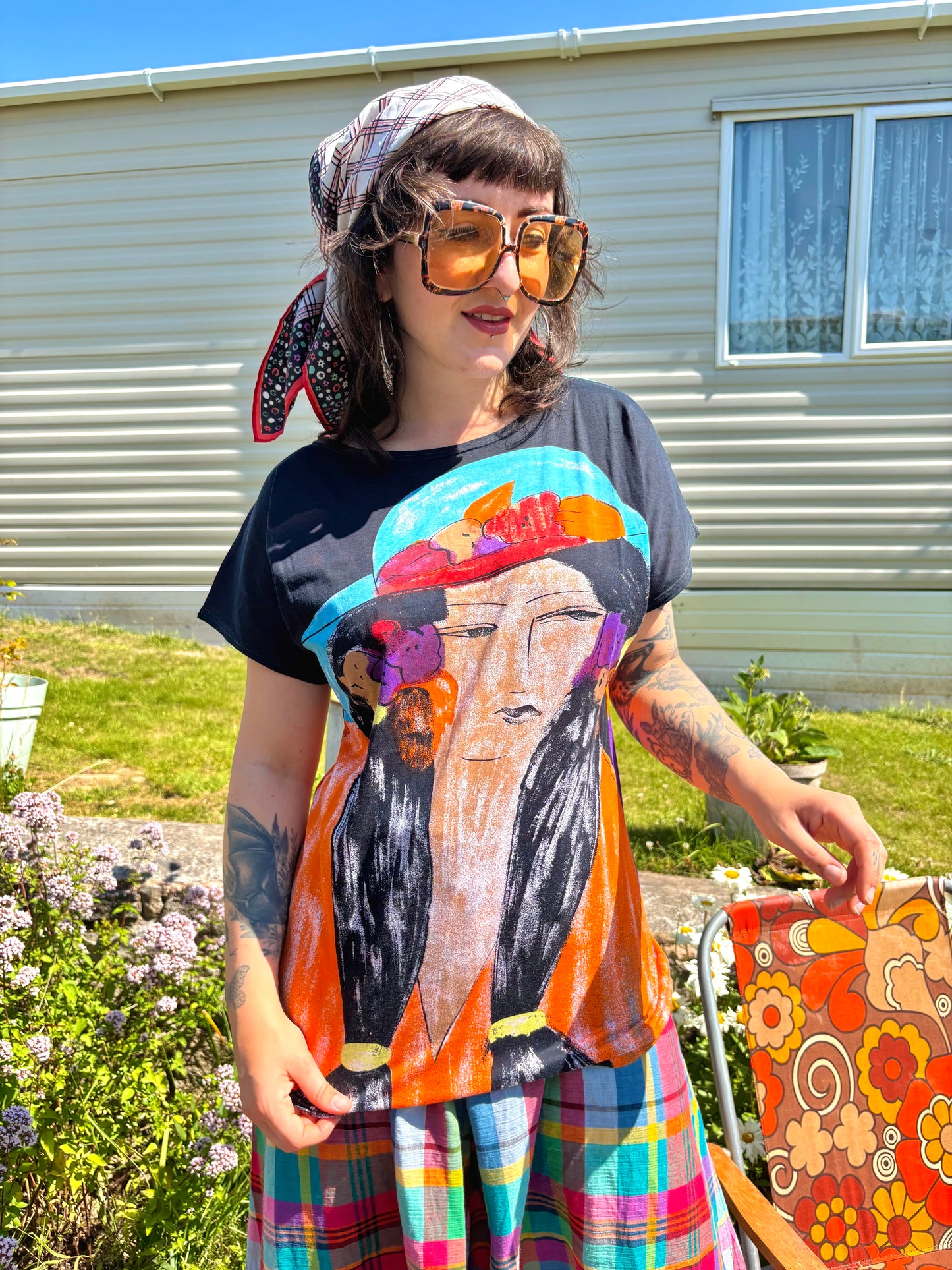 Vintage 70s 80s Abstract Novelty T-Shirt