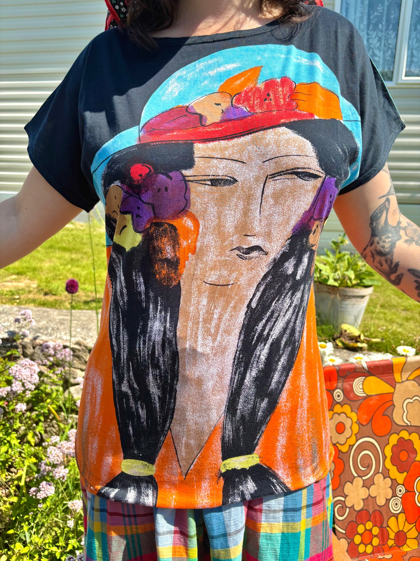 Vintage 70s 80s Abstract Novelty T-Shirt