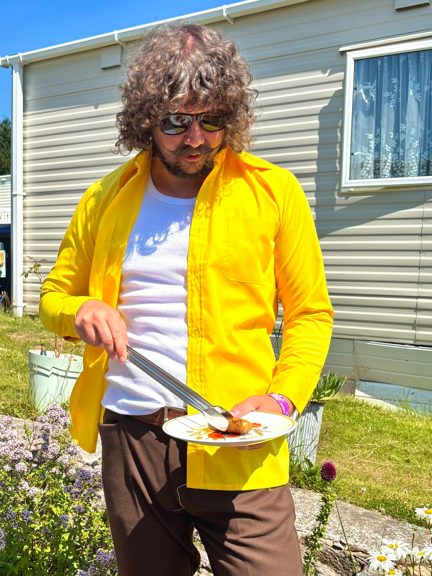 Vintage 70s Bright Yellow Shirt