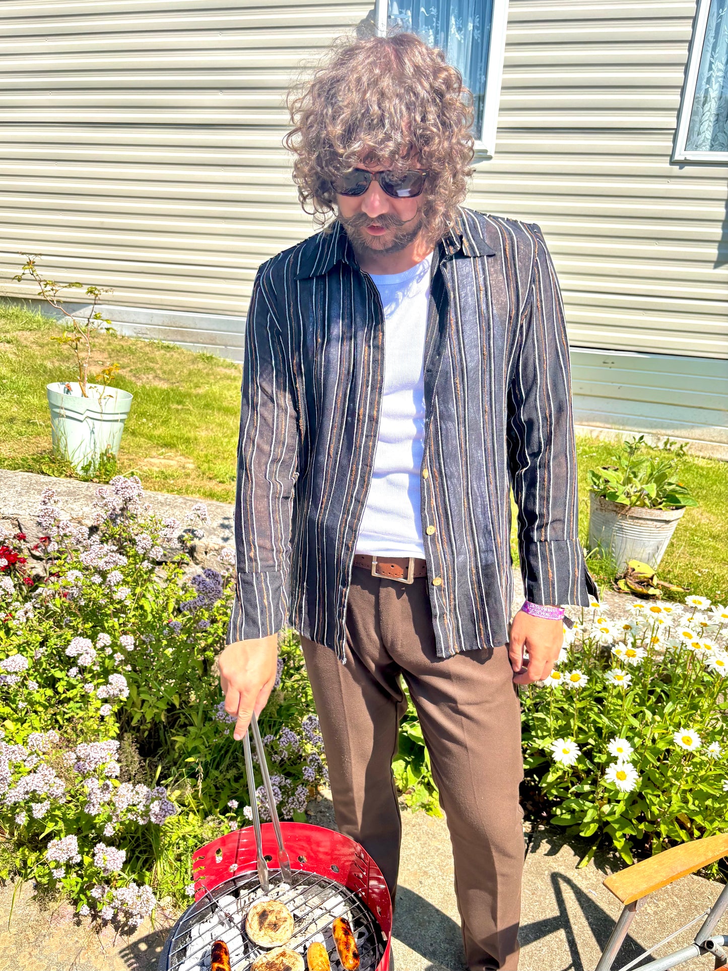 Vintage 90s Black Stripe Shirt