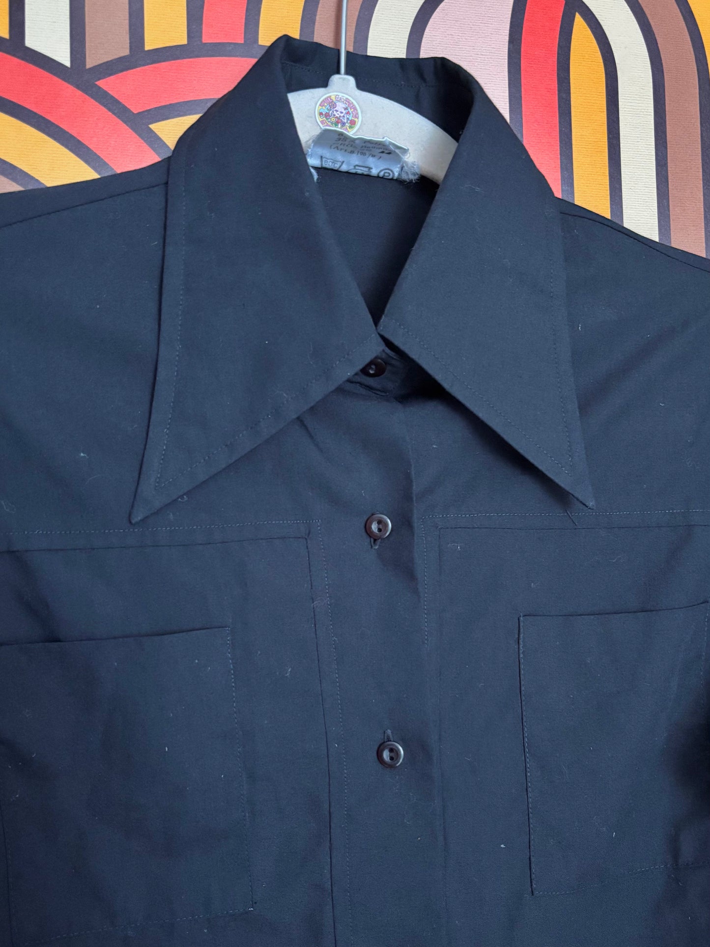 Vintage 70s Black Shirt