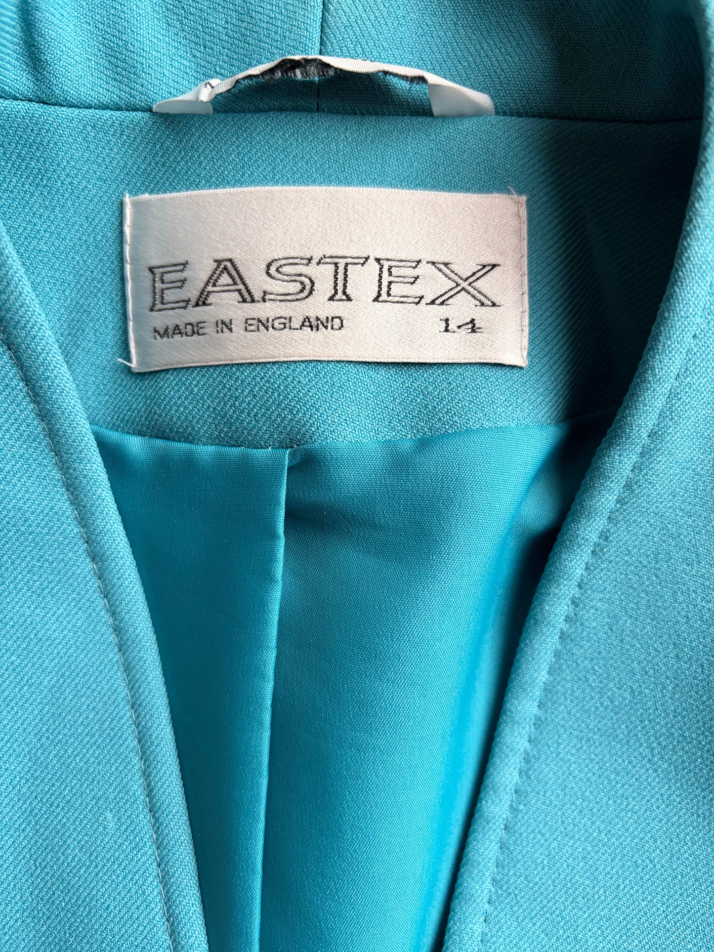 Vintage 70s Eastex Blue Two Piece Suit