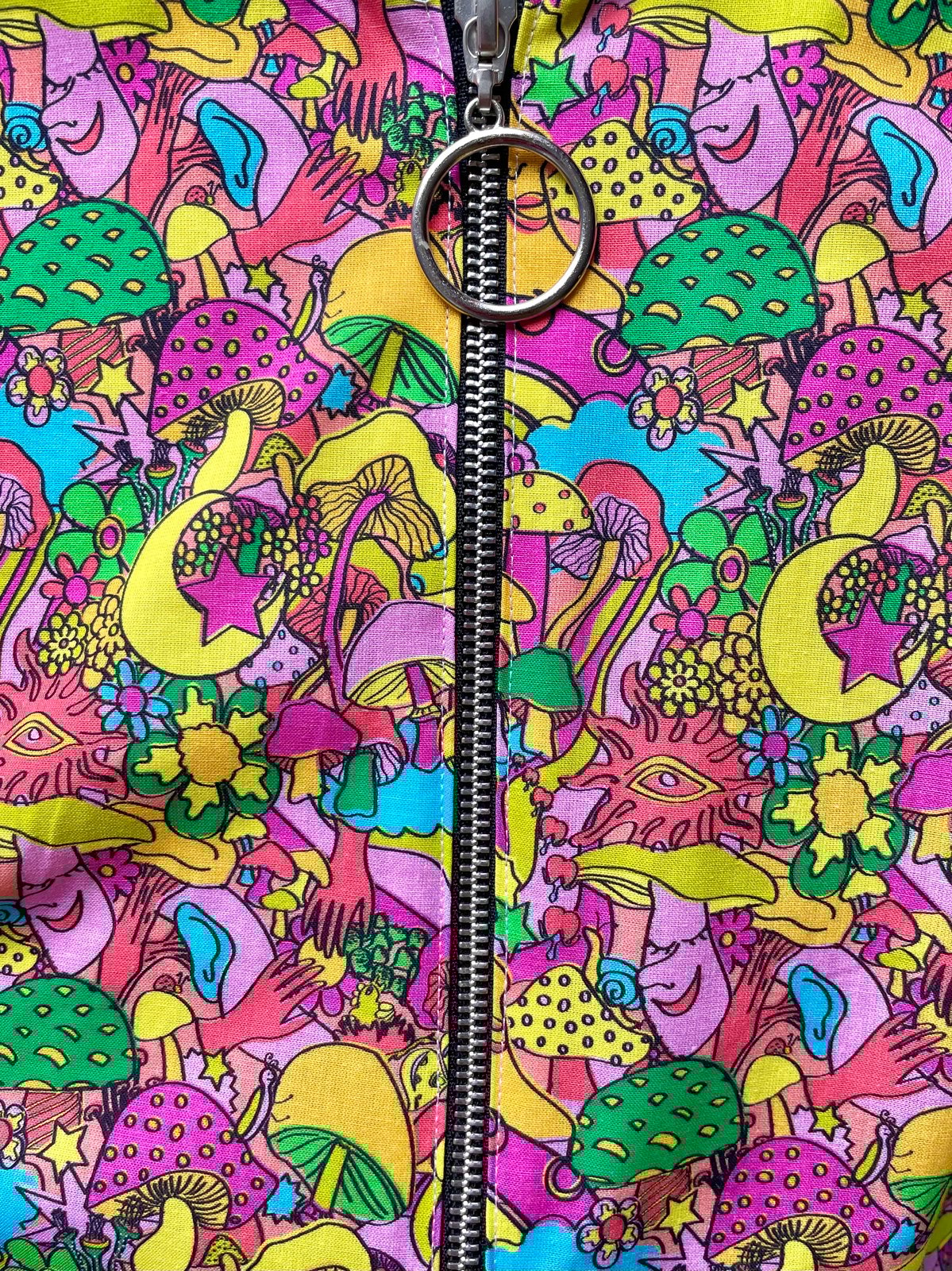 Magic Meadow 60s Zip Up Mini Dress