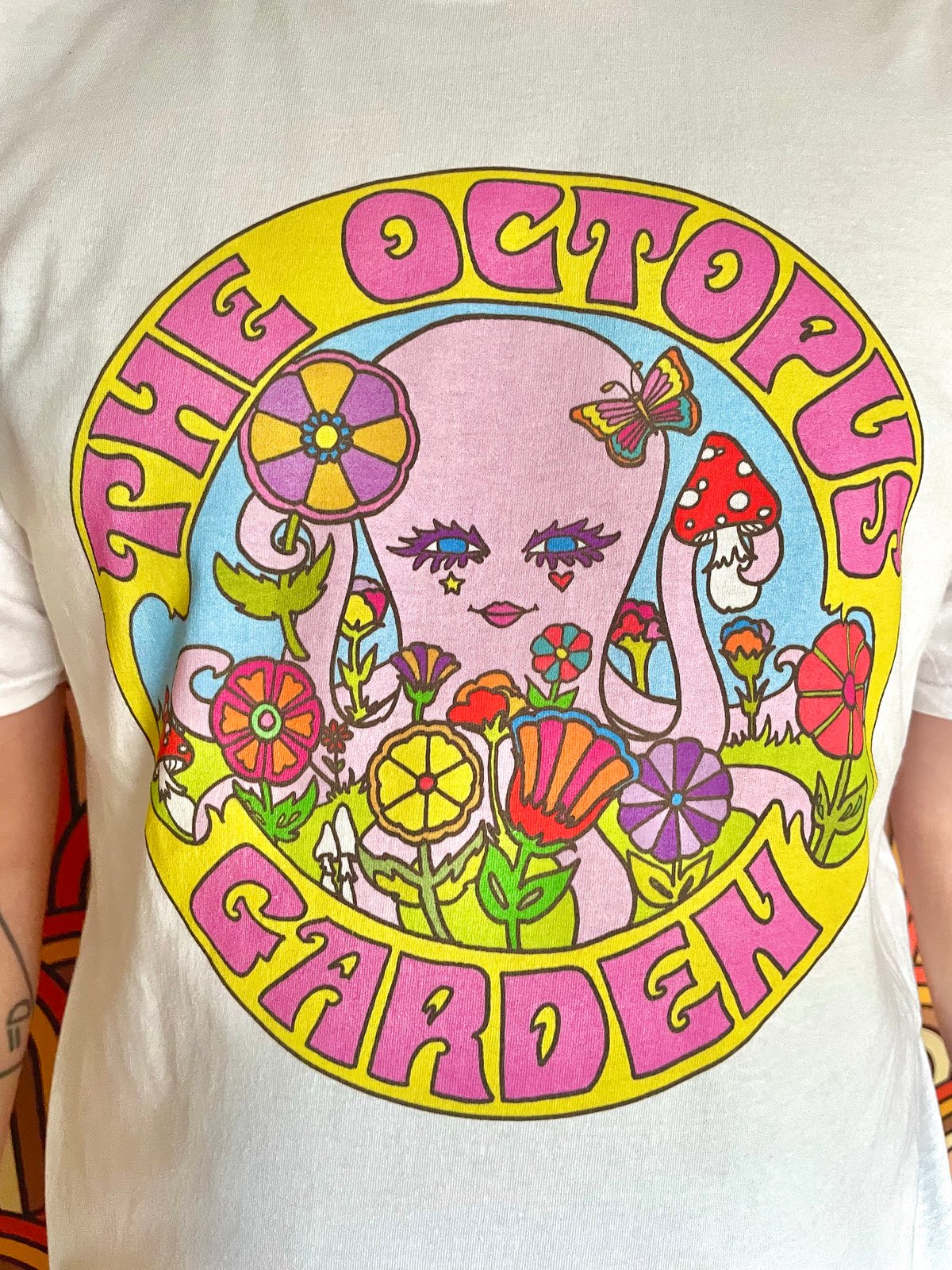 The Octopus Garden White Logo T-Shirt