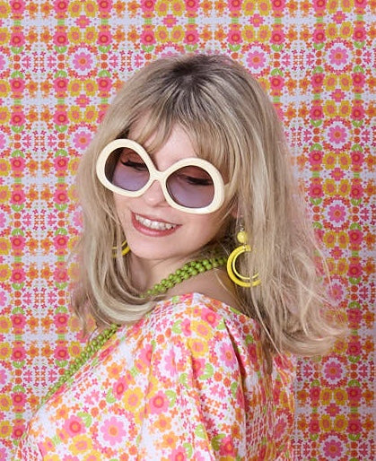 The Daisy Trail Cream Oversized Sunglasses