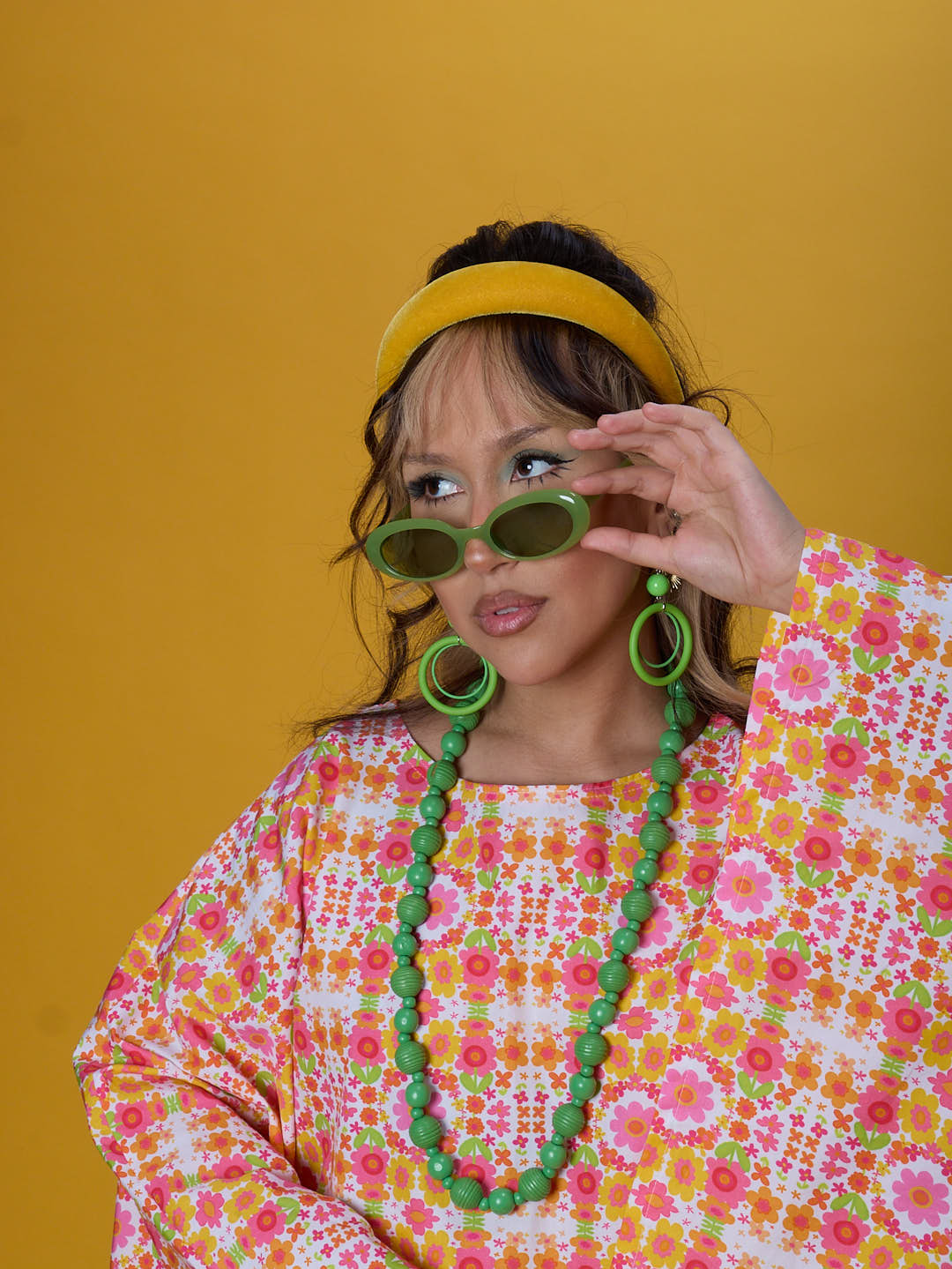 The Daisy Trail Green Oval Sunglasses