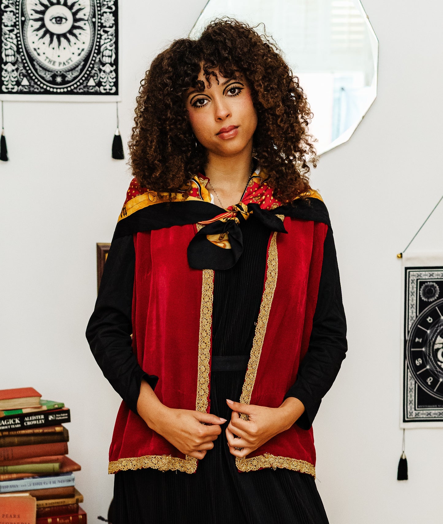 Vintage 60s Red Velvet Waistcoat