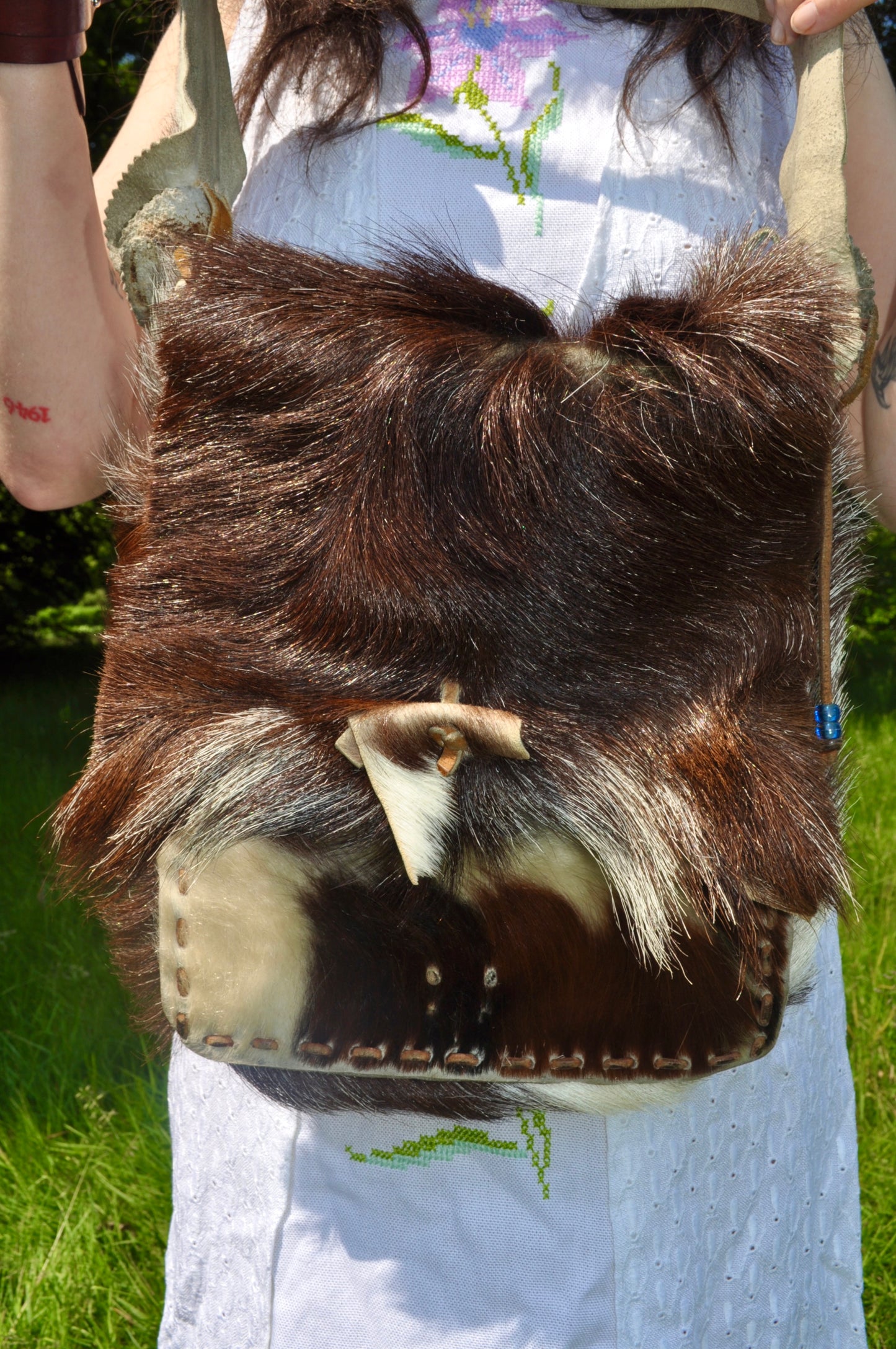 Vintage 60s Cow Hide Fur Bag