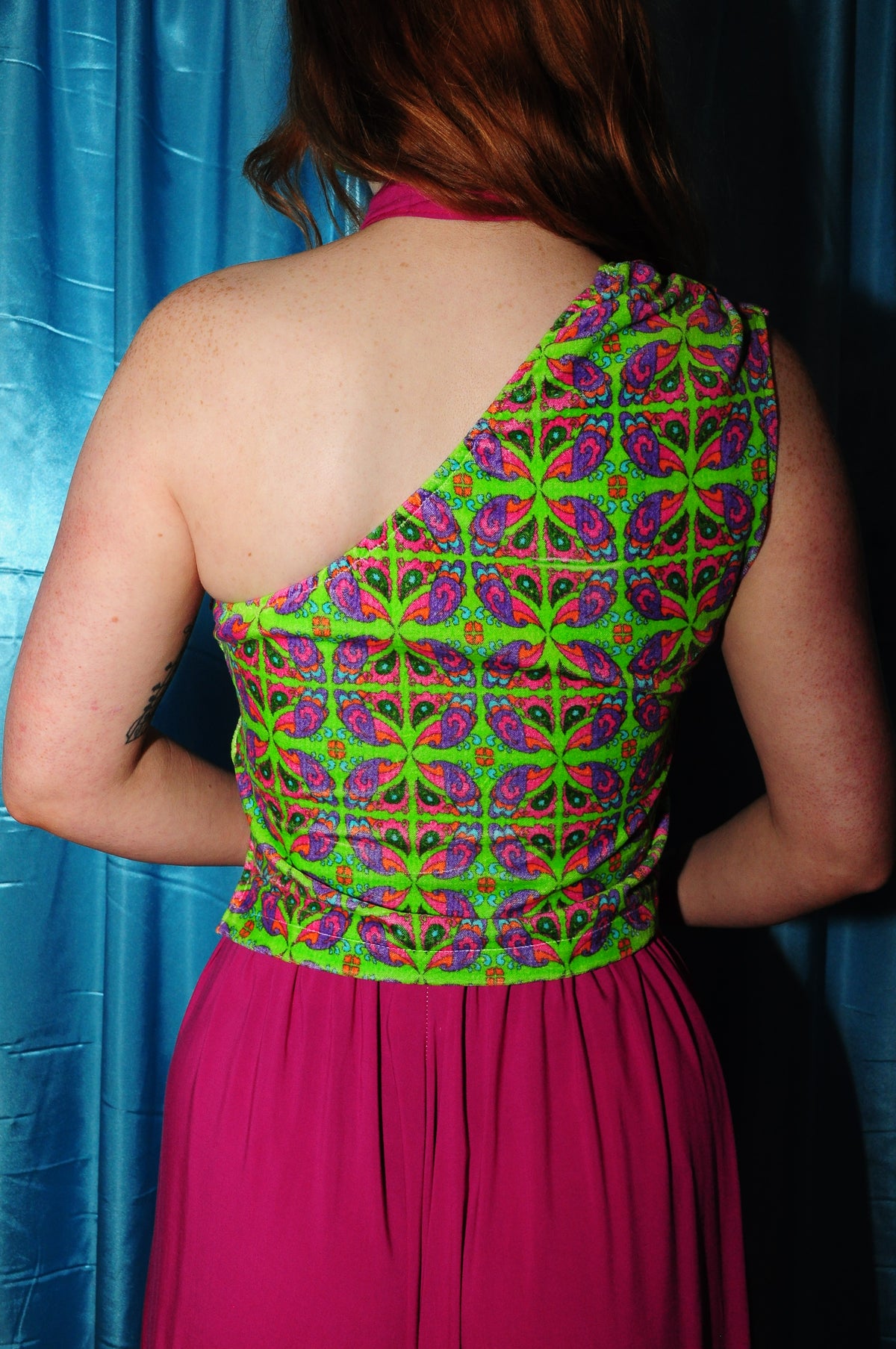 The Green Triangle One Shoulder Top