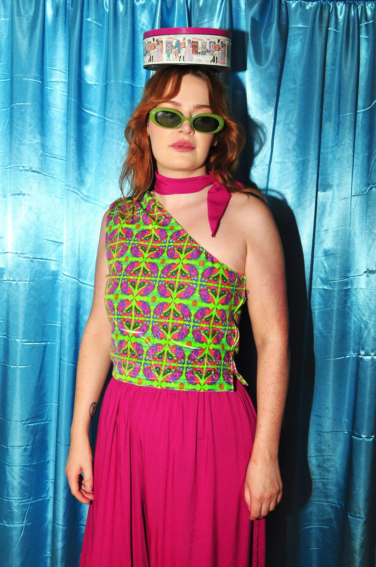 The Green Triangle One Shoulder Top