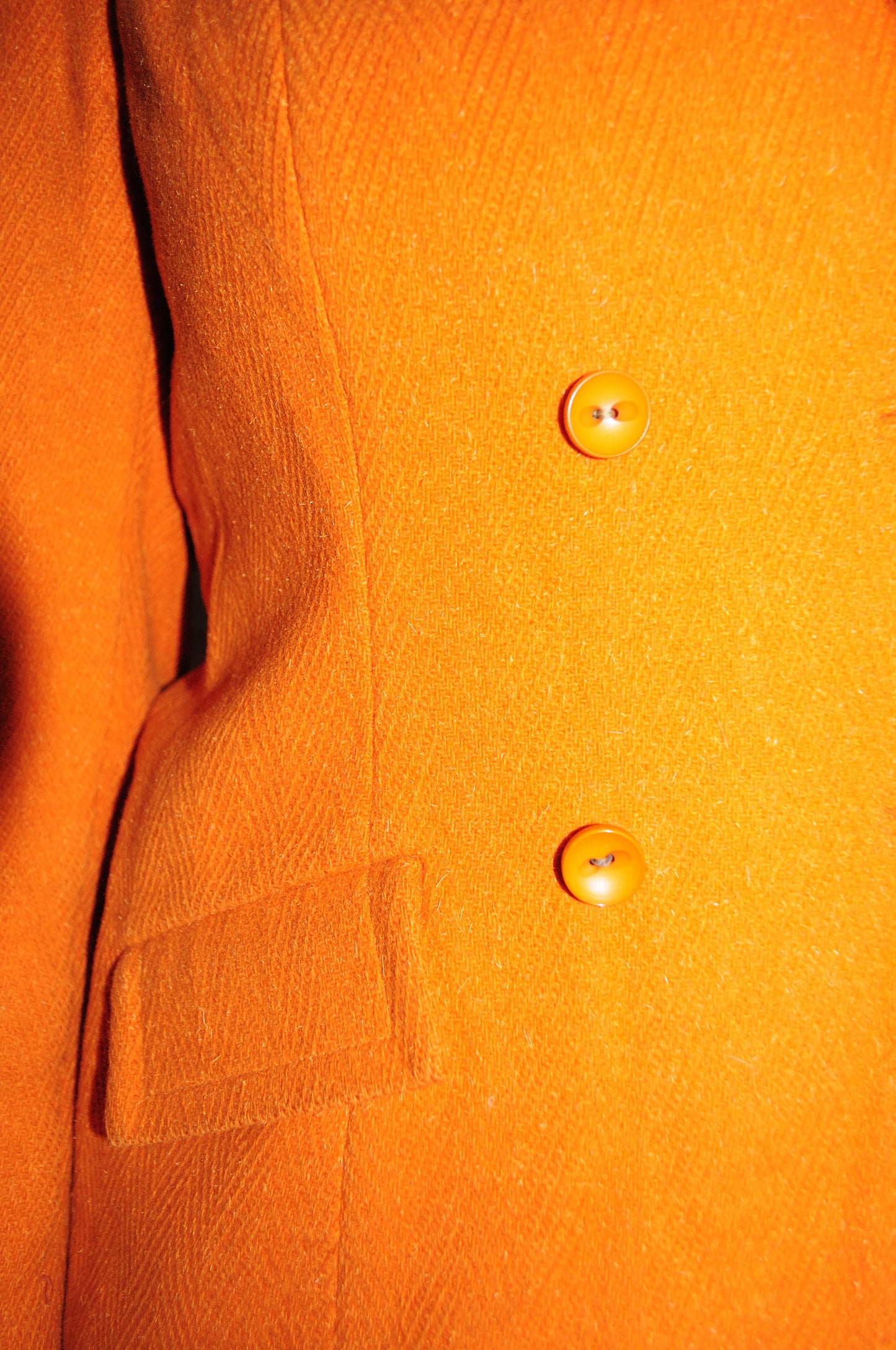 Vintage 60s Orange Wool Two Piece Suit