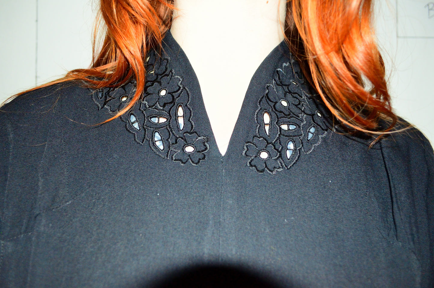 Vintage 50s Black Midi Dress