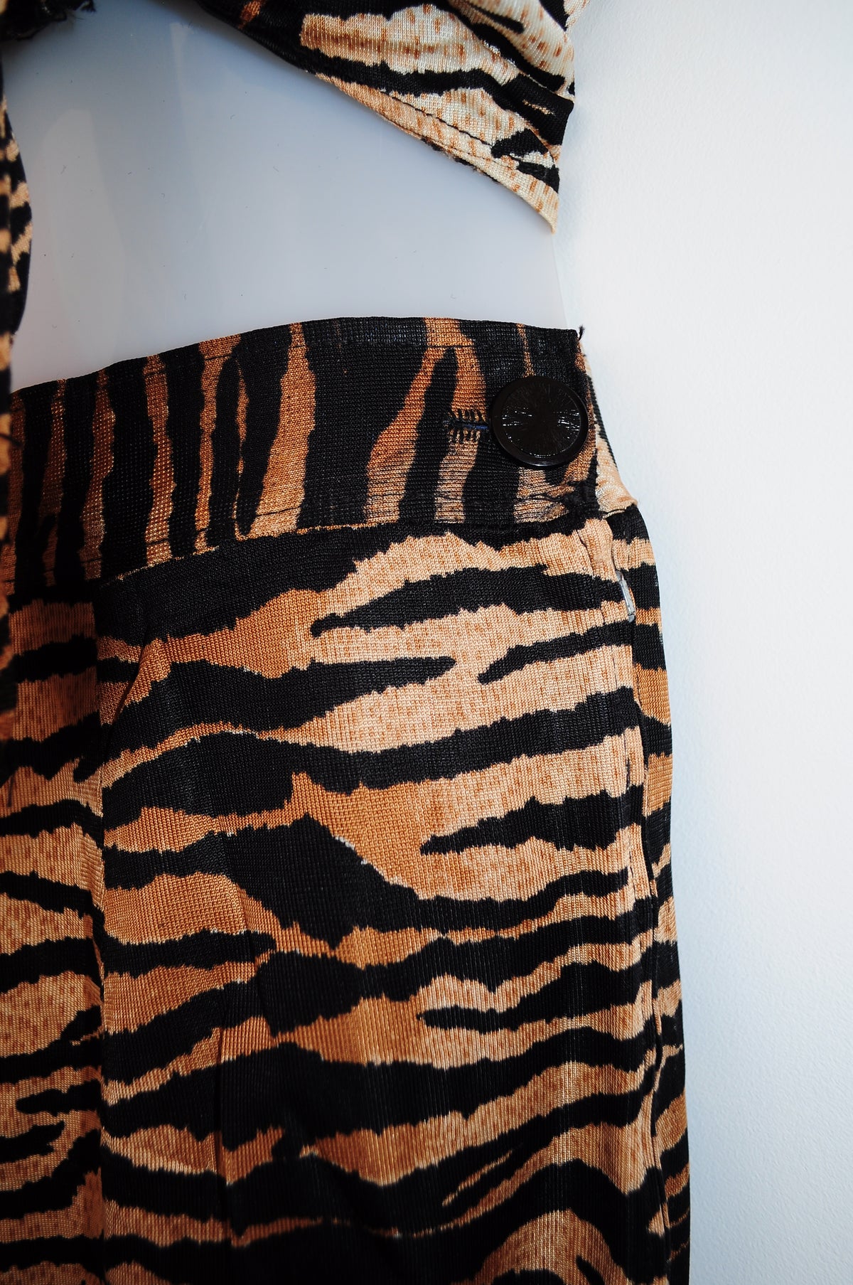 Vintage 70s Tiger Print Two Piece