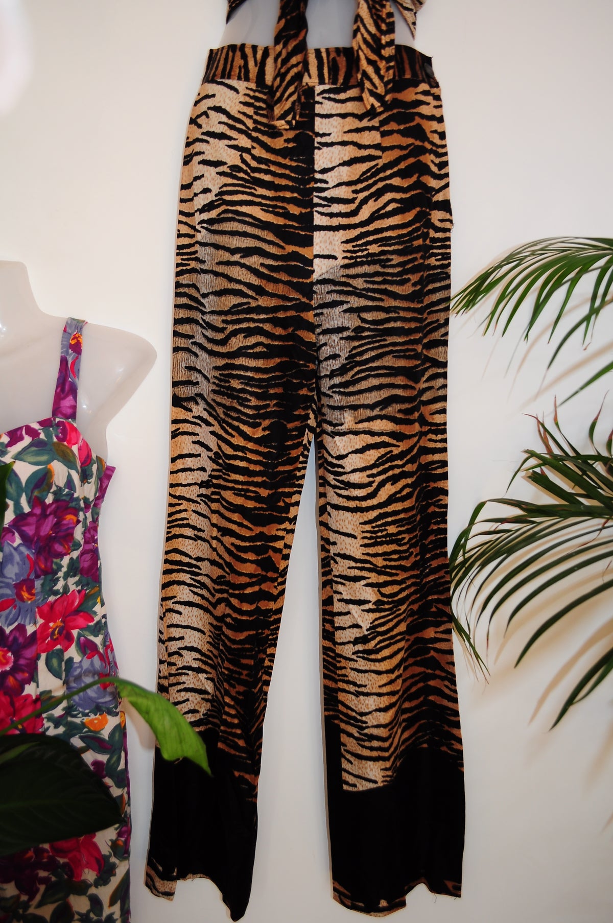 Vintage 70s Tiger Print Two Piece