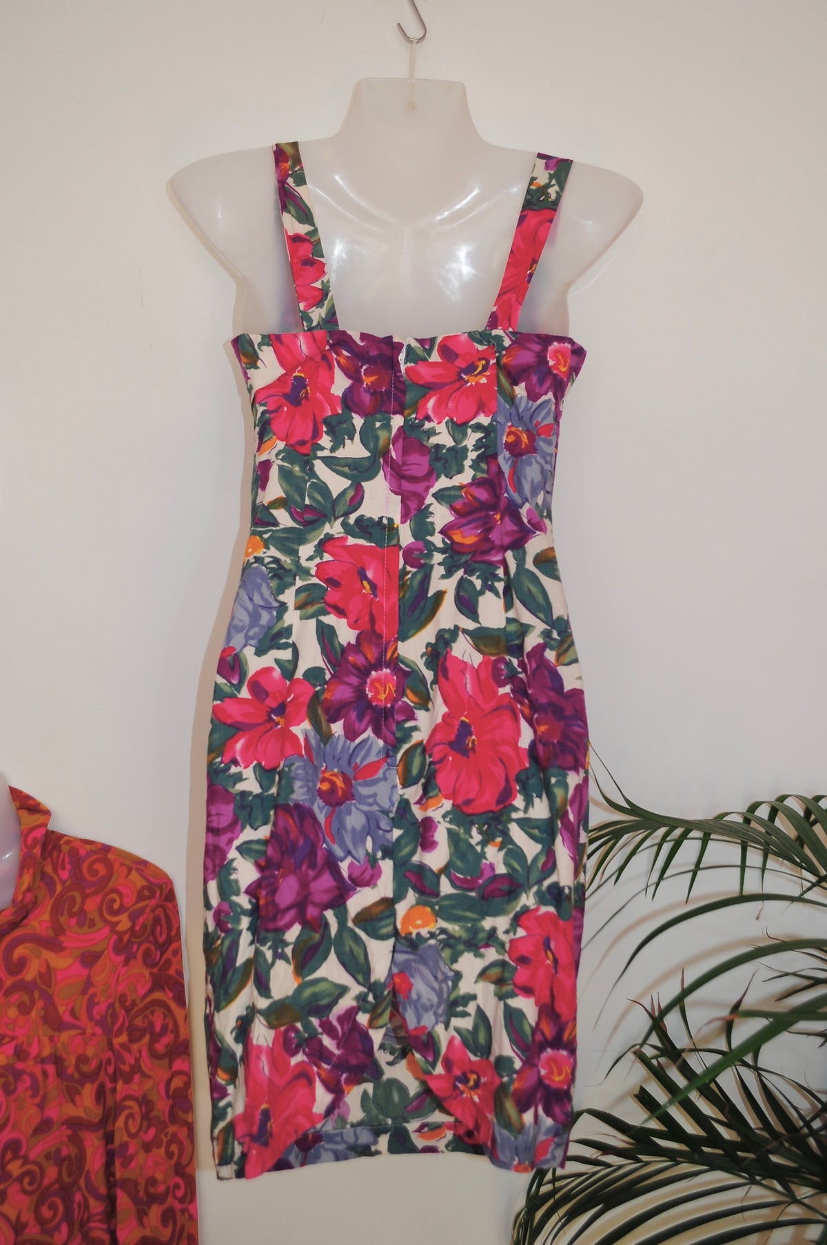 Vintage 80s Floral Pin Up Dress