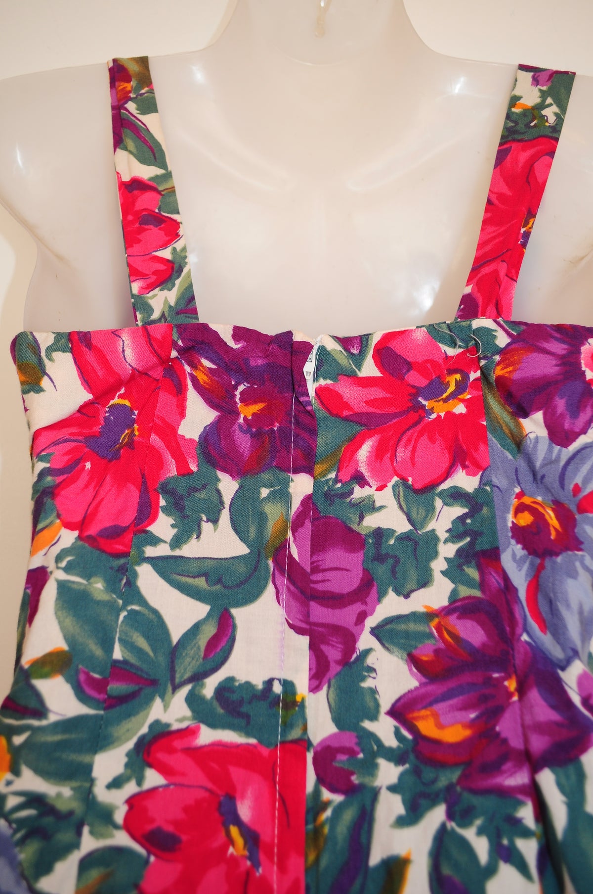 Vintage 80s Floral Pin Up Dress