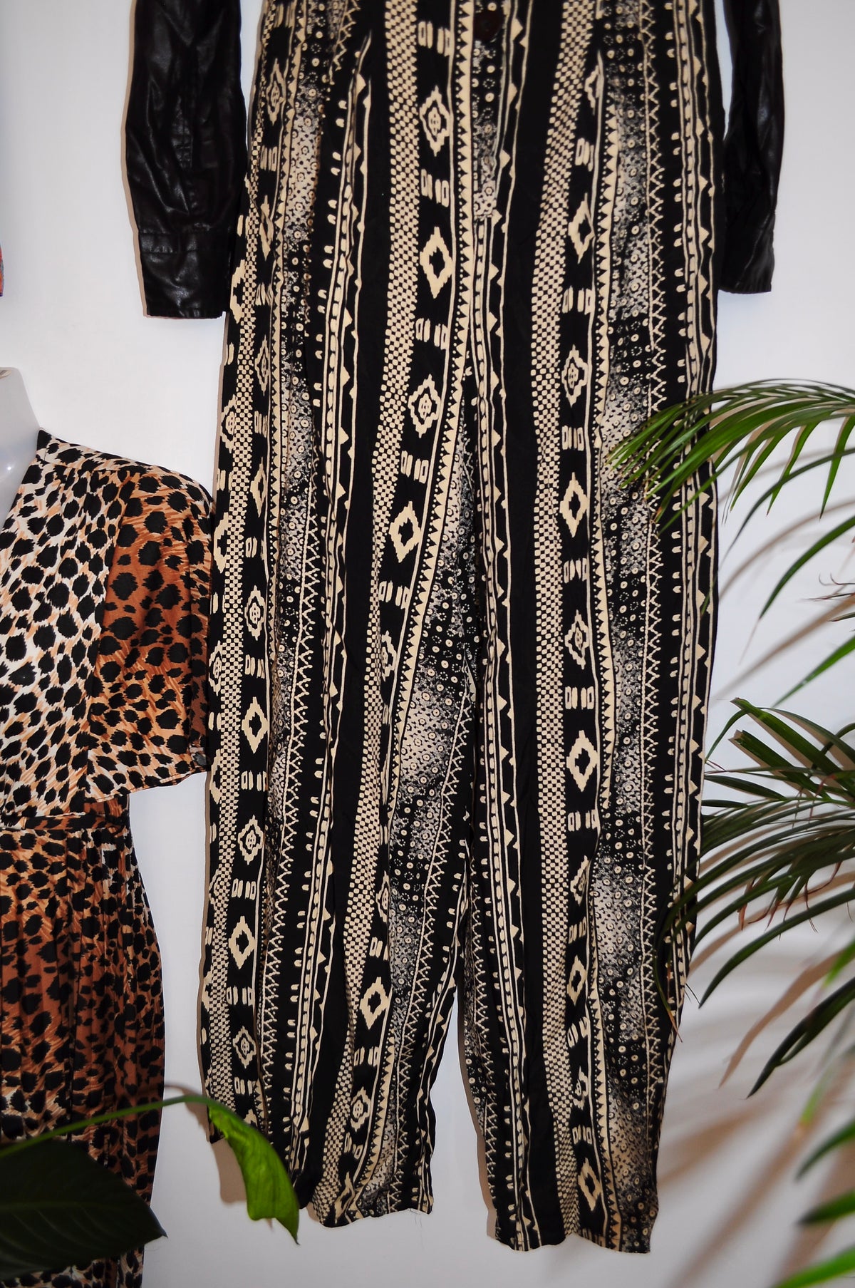 Vintage 80s Aztec Print Jumpsuit