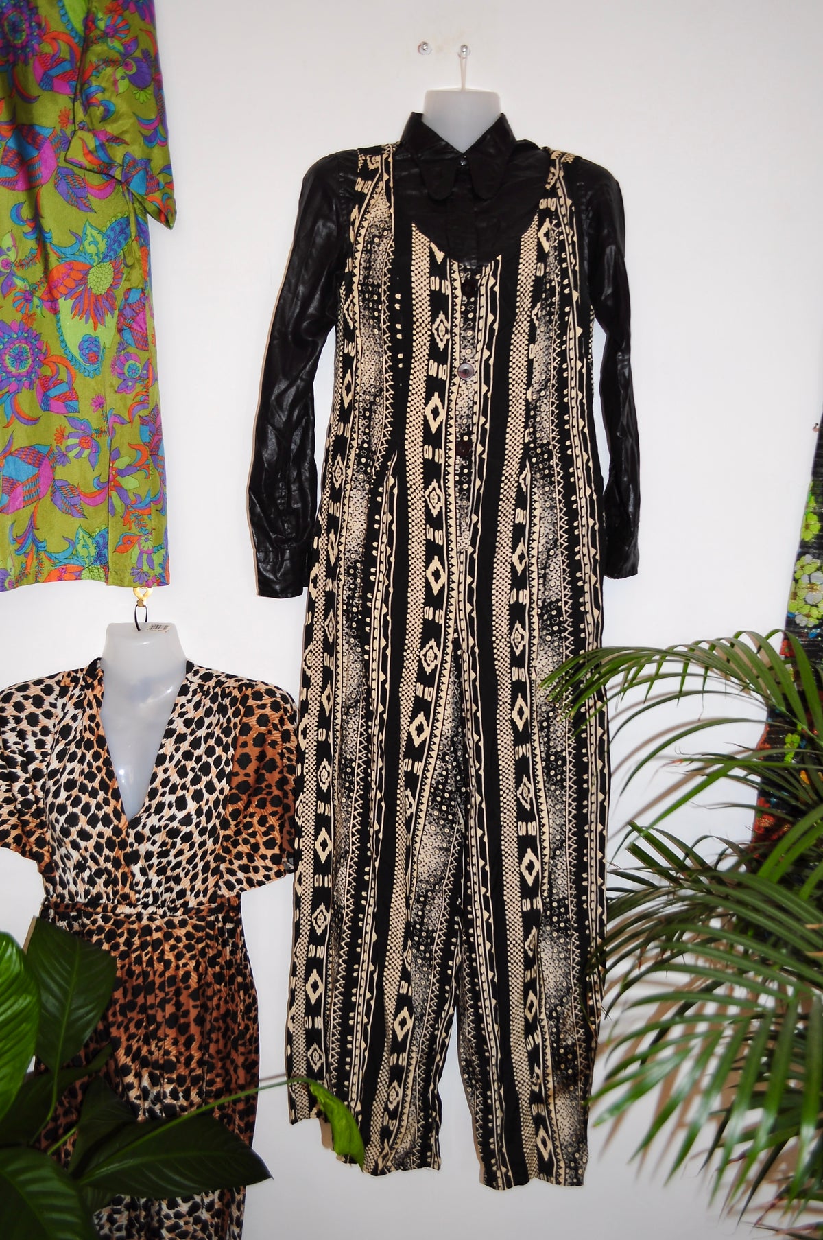 Vintage 80s Aztec Print Jumpsuit