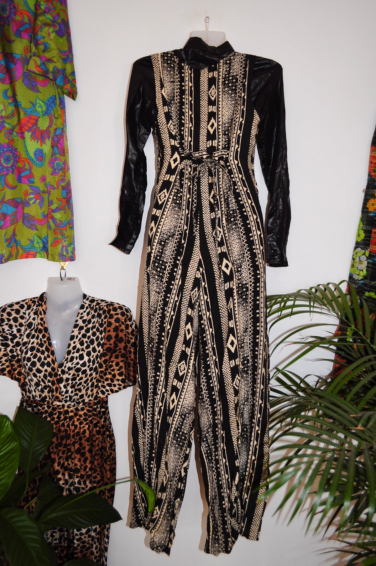 Vintage 80s Aztec Print Jumpsuit