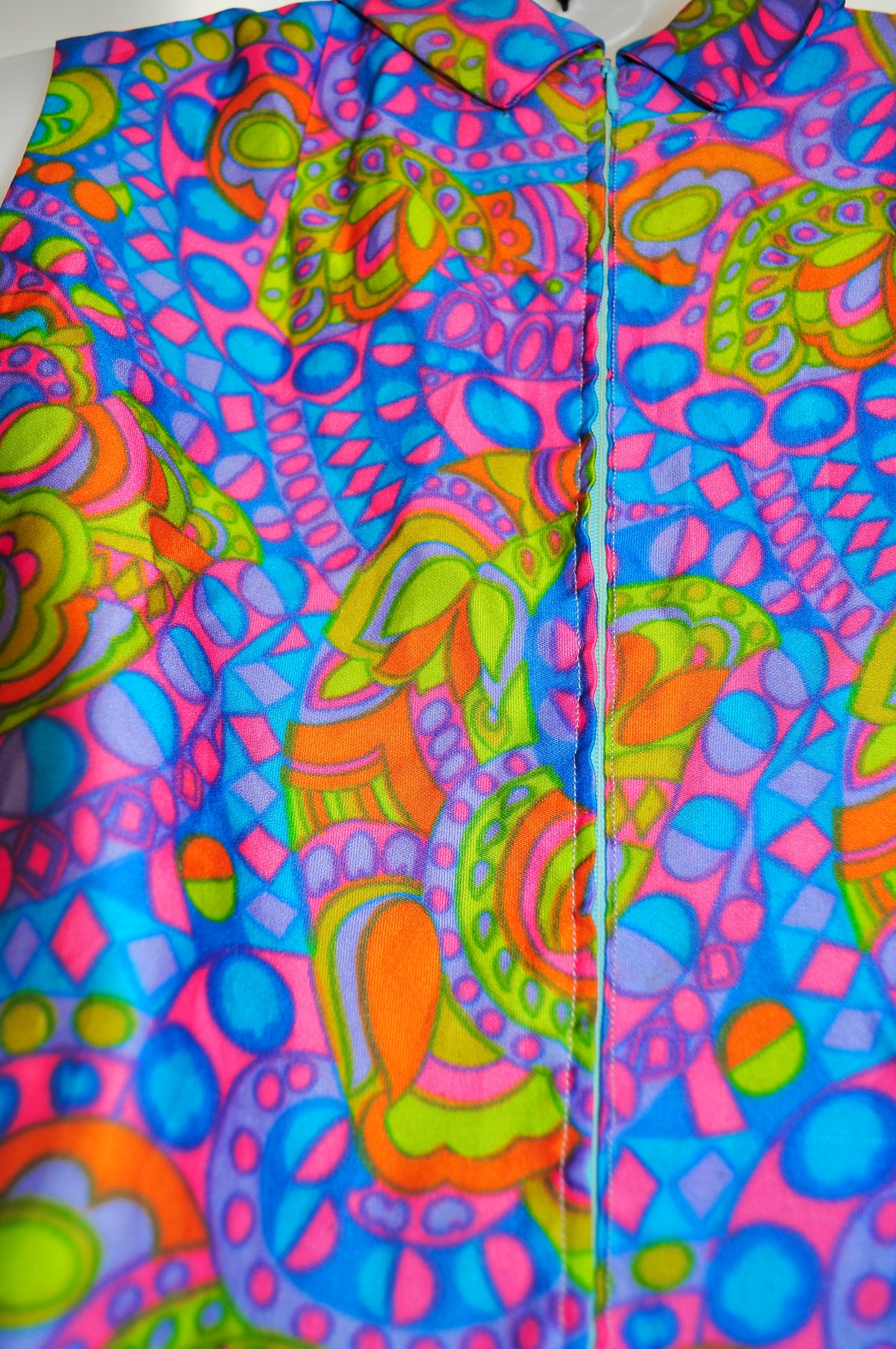 Vintage 60s Rare Colourful Psychedelic Mini Dress