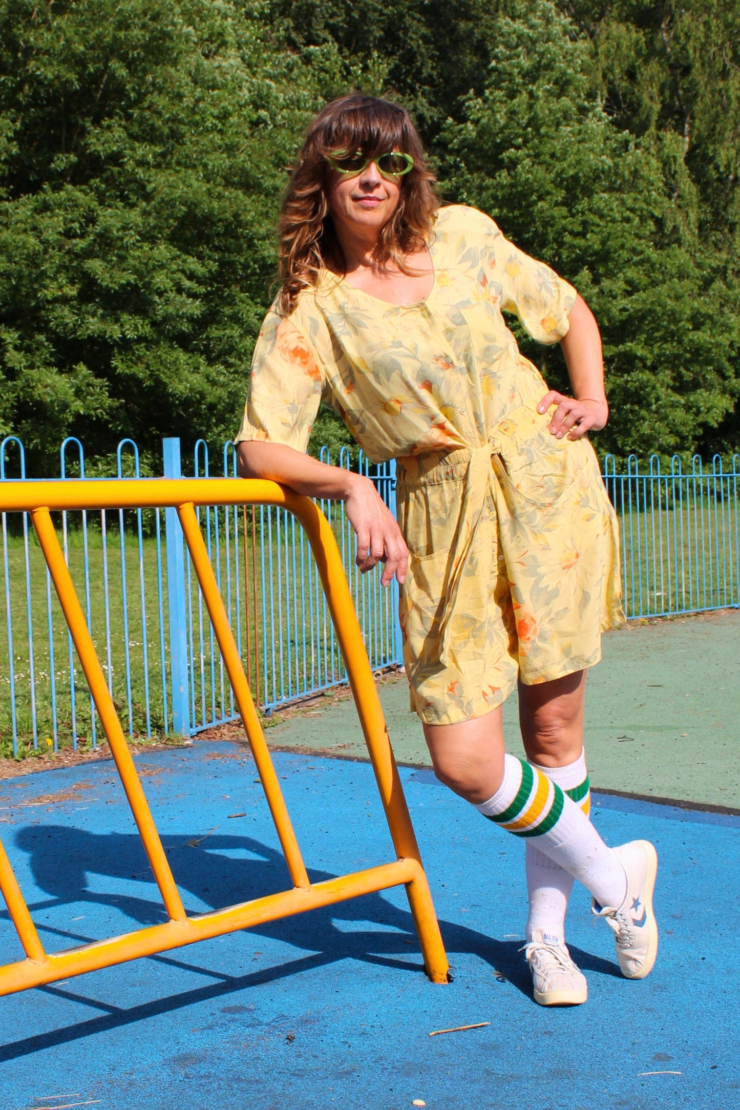 Vintage 80s Yellow Playsuit