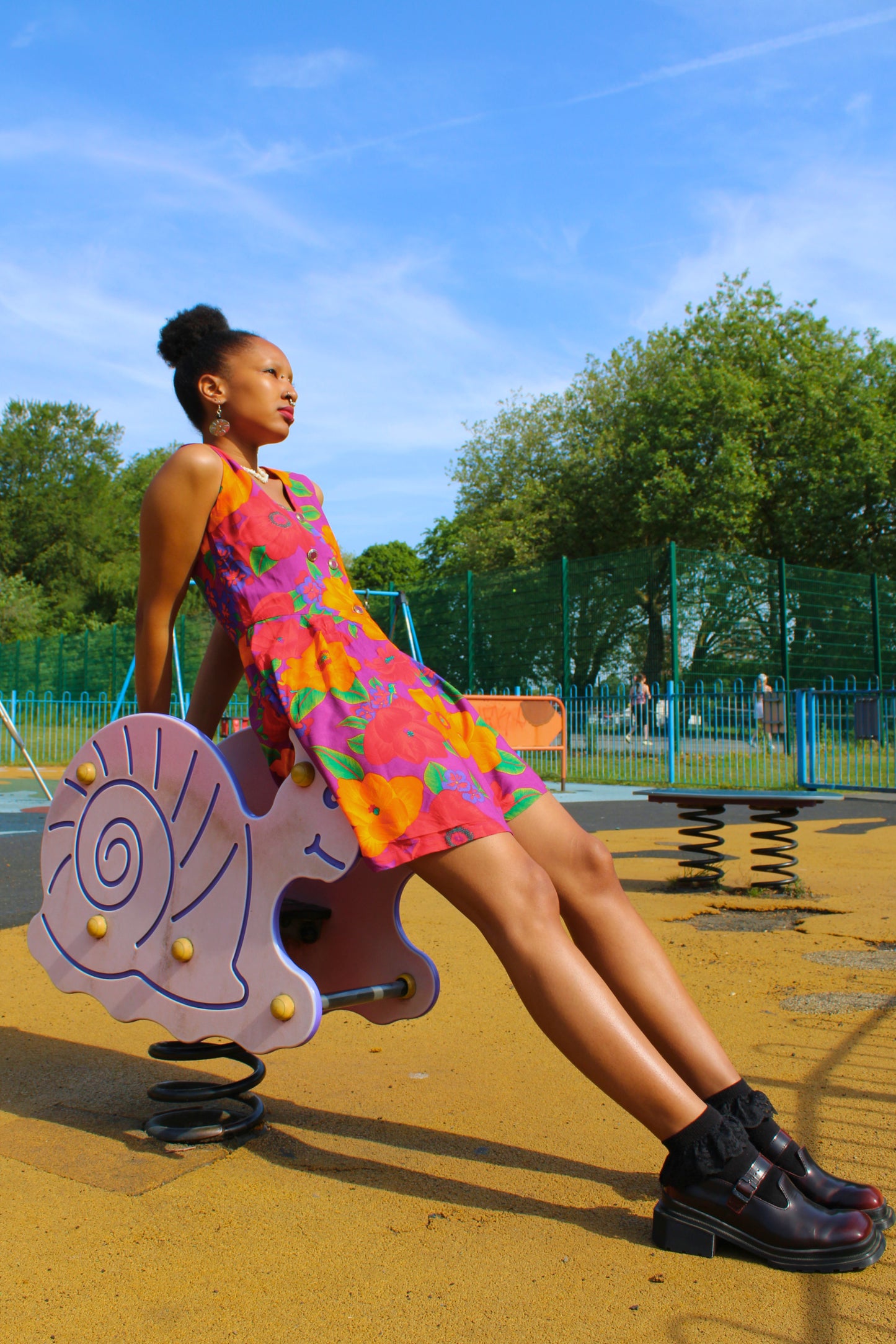 Vintage 80s Hawaiian Floral Playsuit