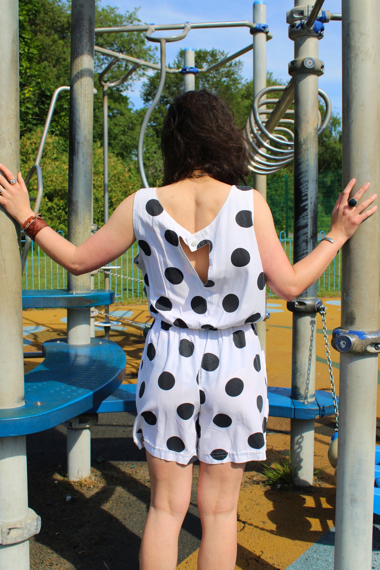 Vintage 80s Polka Dot Playsuit