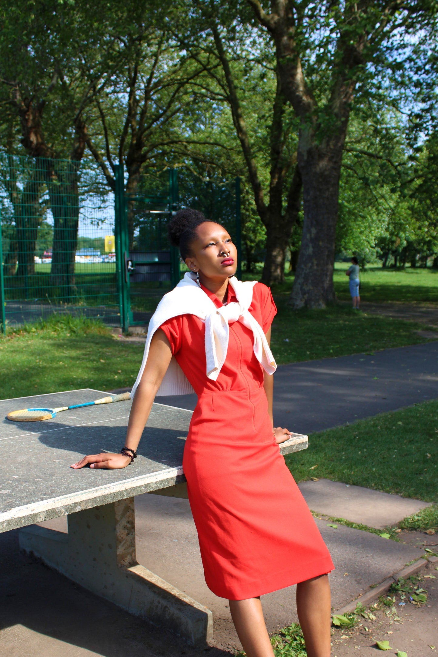 Vintage 70s Red Knee Dress