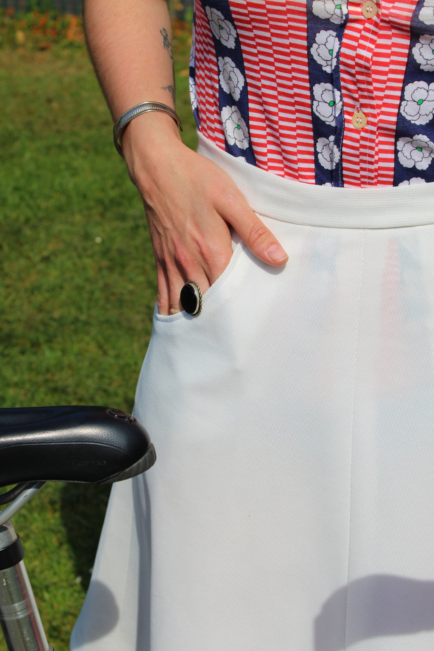 Vintage 70s White Tennis Skirt