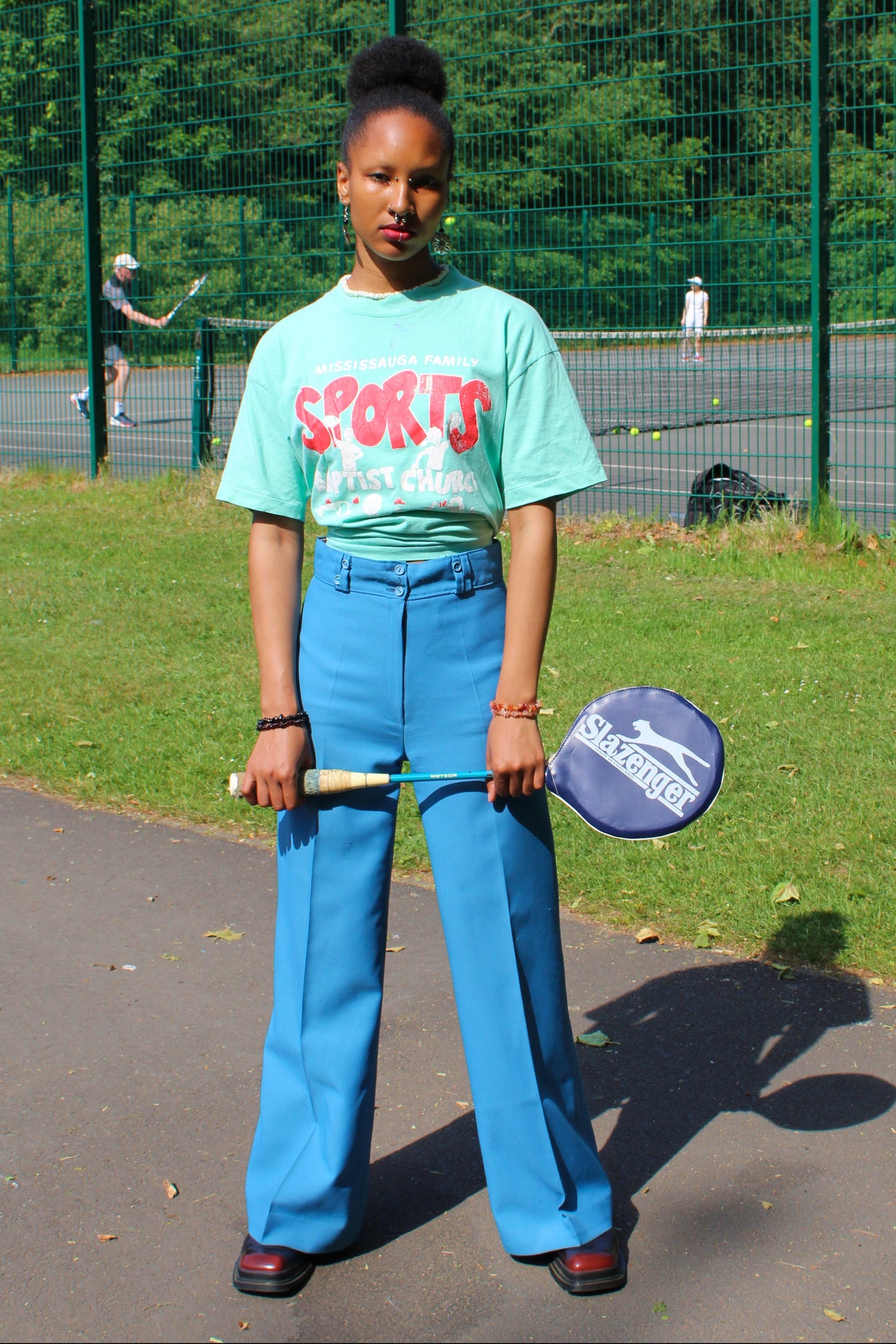 Vintage 70s Blue Flares