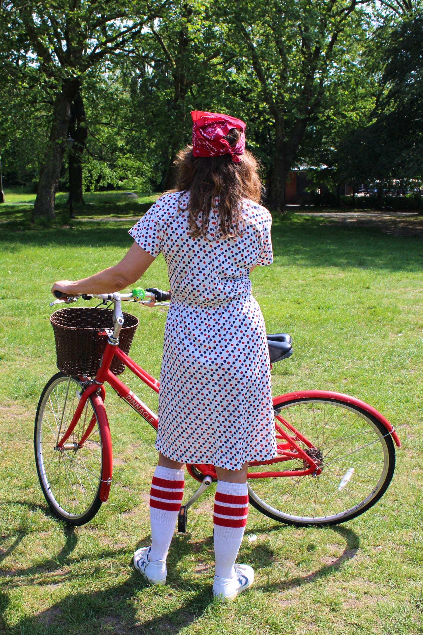 Vintage 70s Star Print Midi Dress