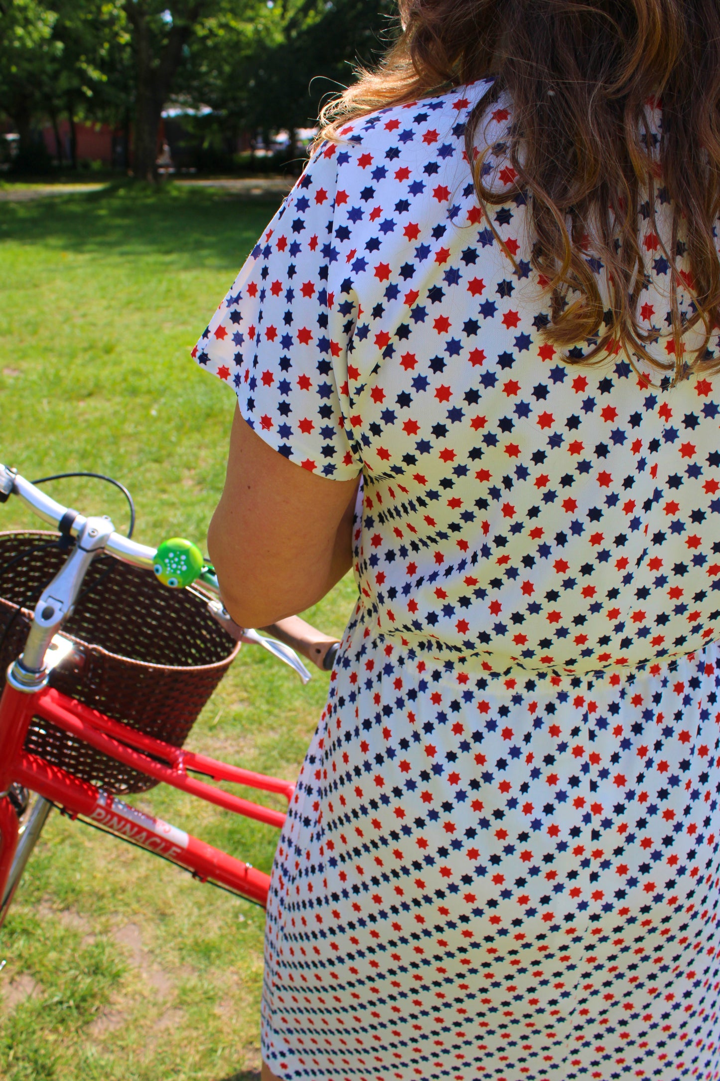 Vintage 70s Star Print Midi Dress