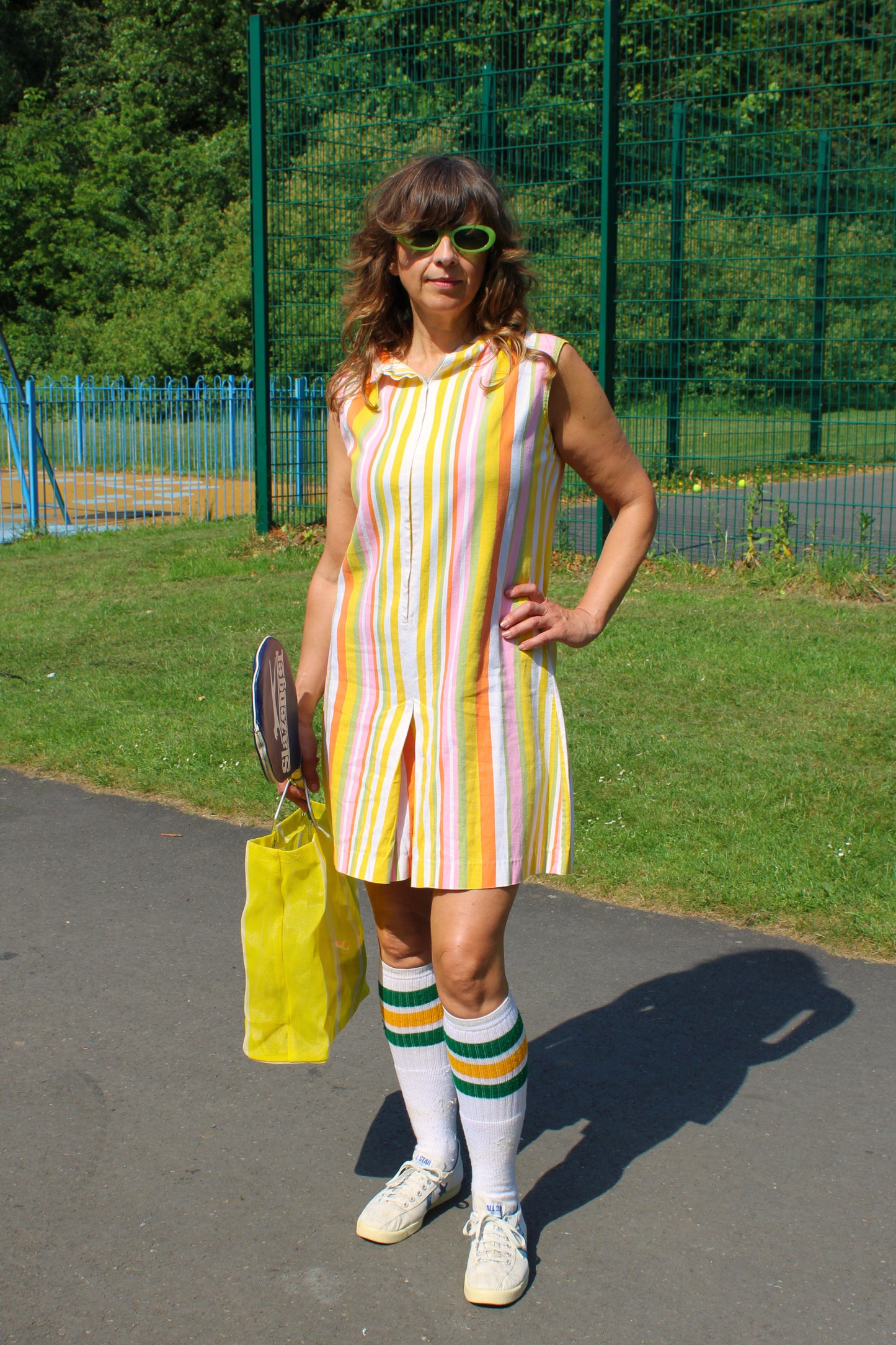 Vintage 60s Colourful Stripe Playsuit