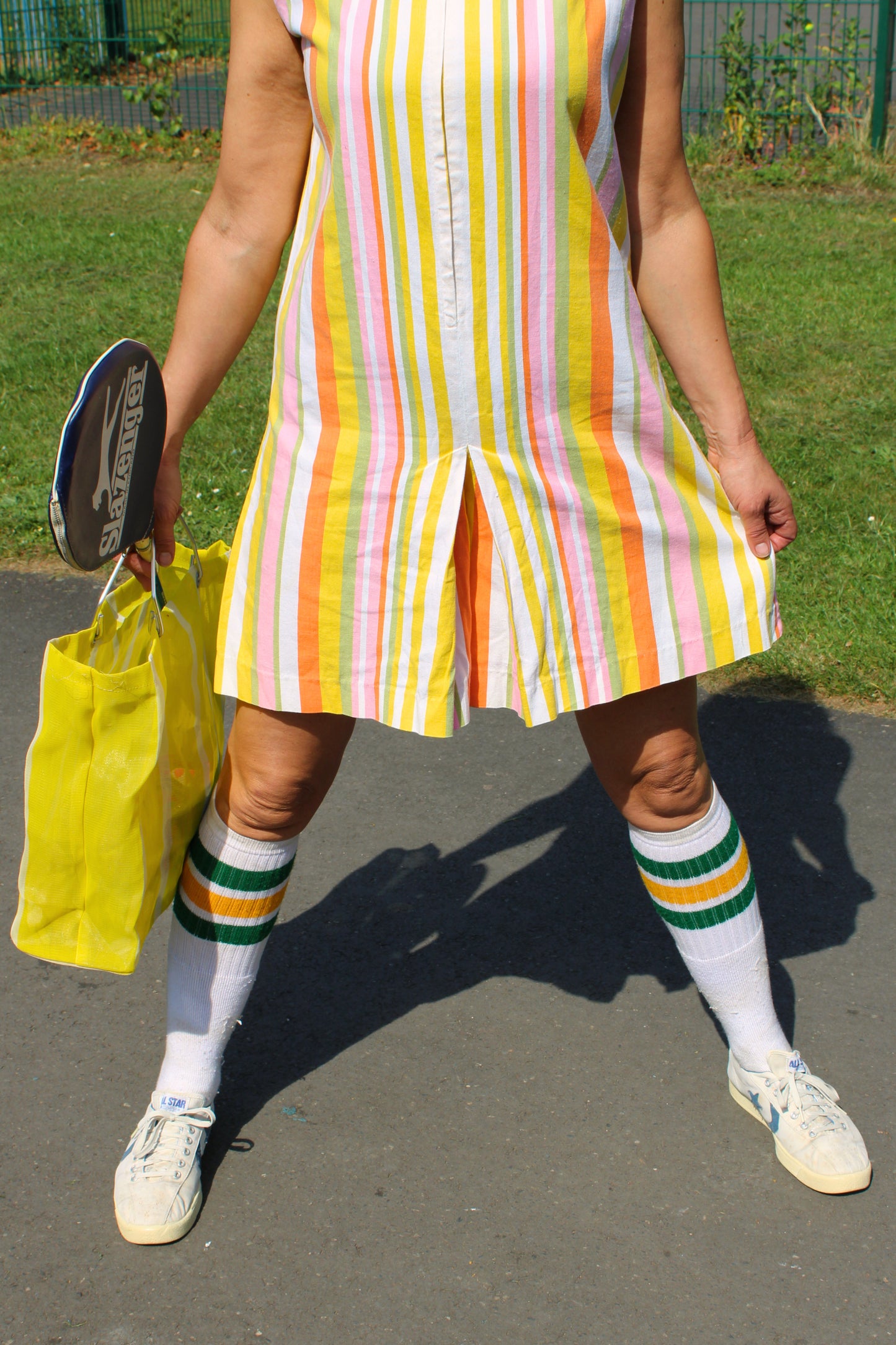Vintage 60s Colourful Stripe Playsuit