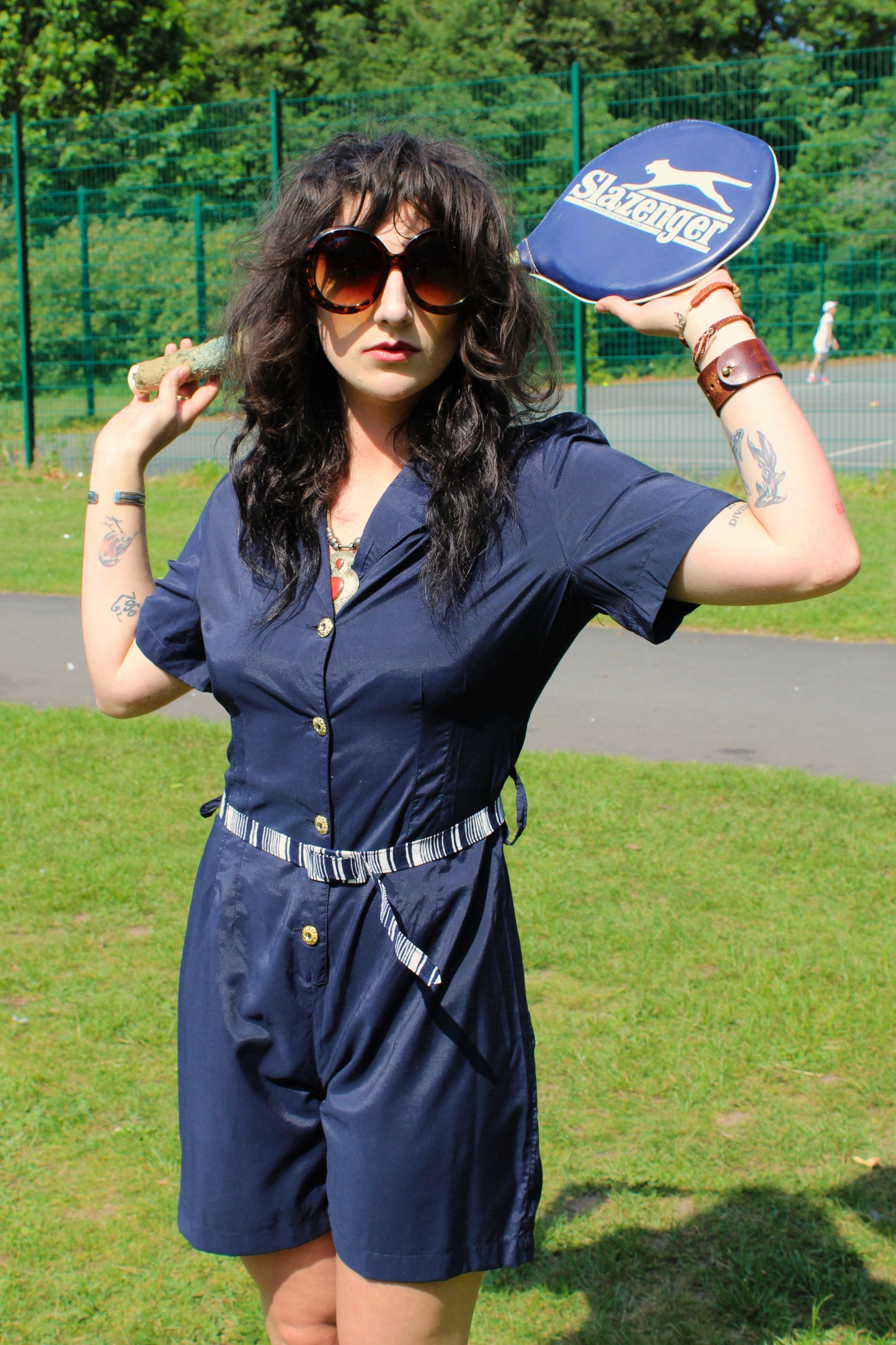 Vintage 80s Navy Playsuit