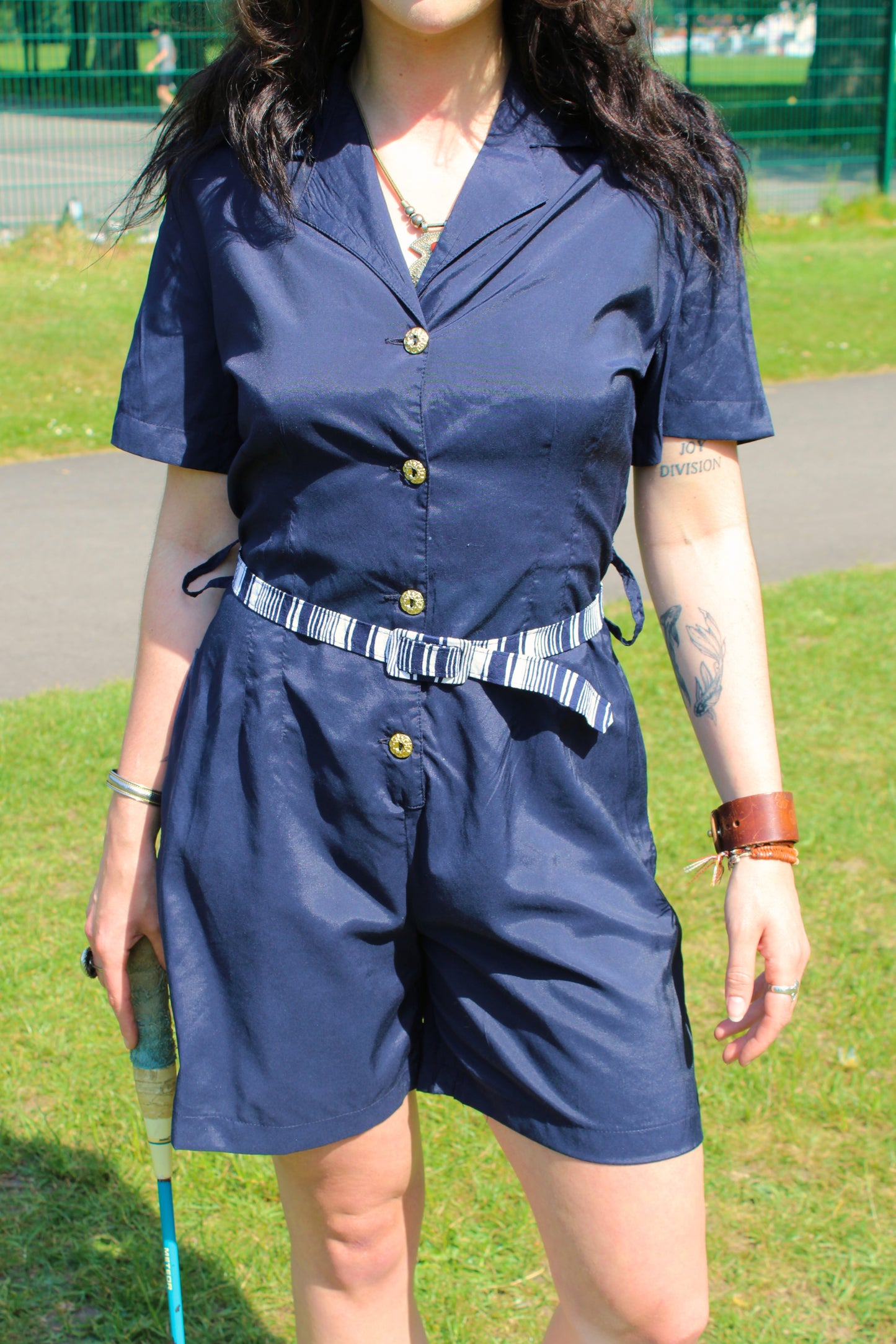 Vintage 80s Navy Playsuit