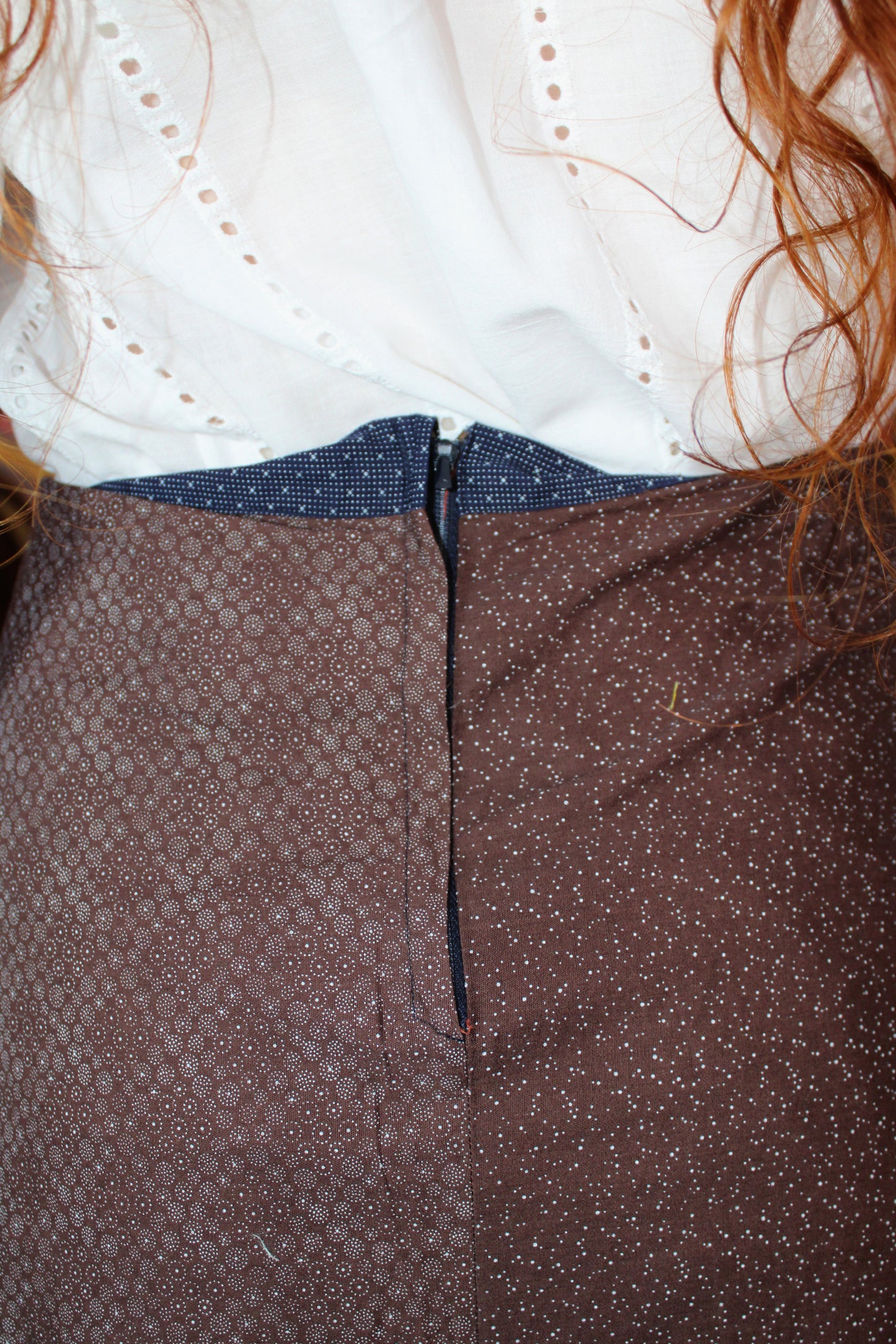 Vintage 70s Patchwork Ruffle Skirt