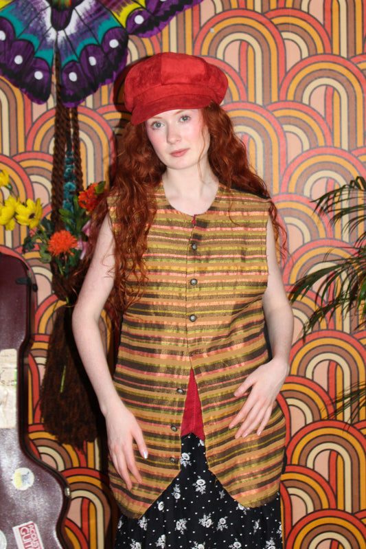 Vintage Gold Stripe Waistcoat
