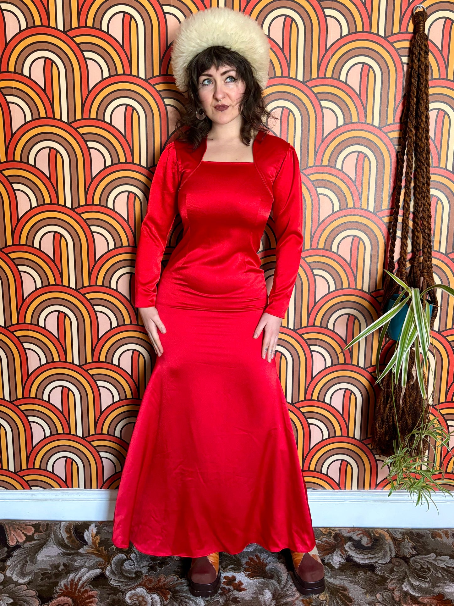 Vintage 90s Red Jessica Rabbit Maxi Dress